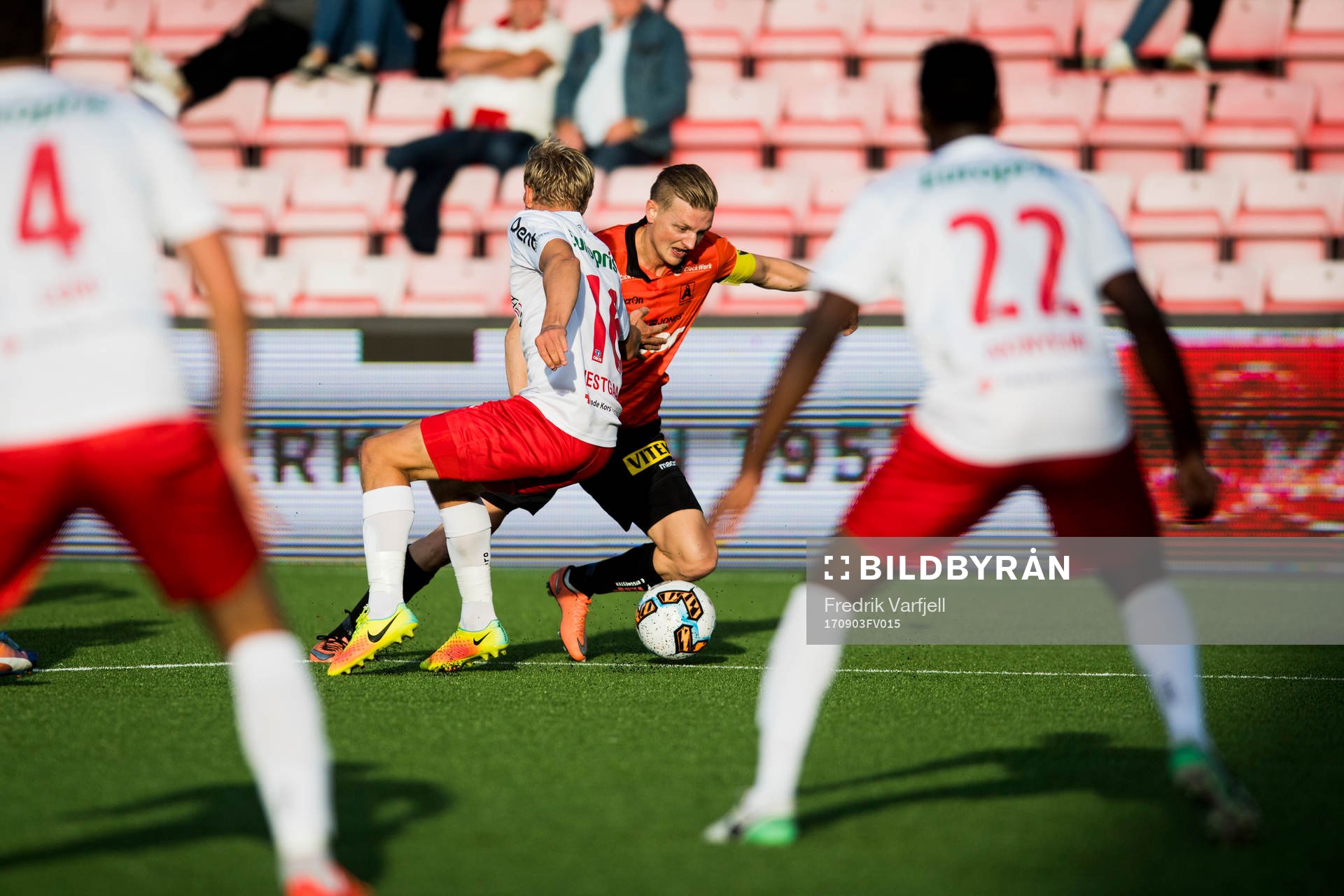 Erik Andre Huseklepp of Åsane and Filip Johansen Westgård