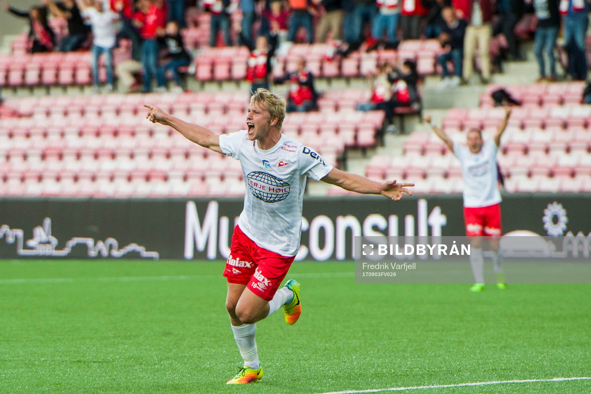 Filip Johansen Westgård of Fredrikstad celebrates