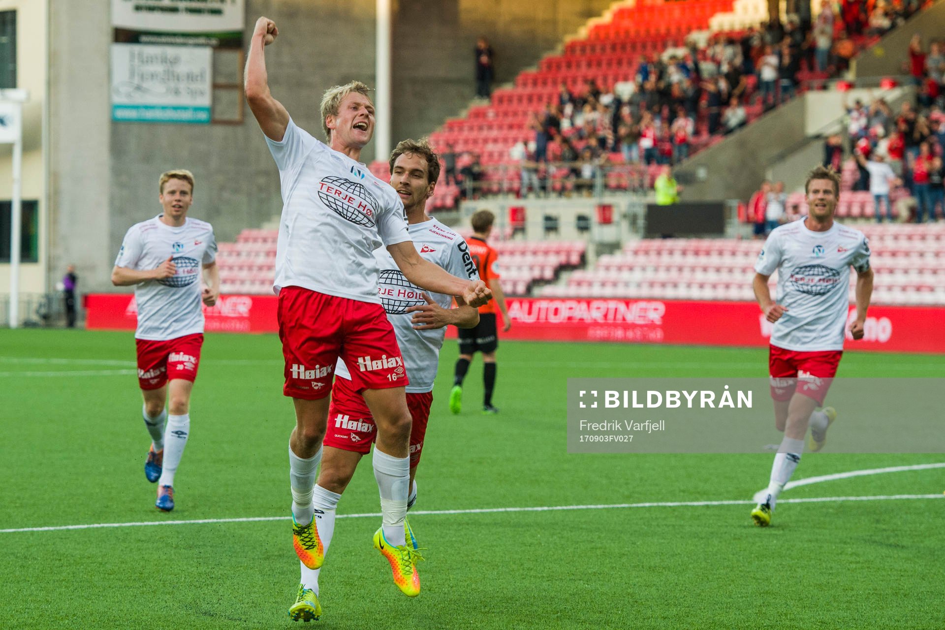 Filip Johansen Westgård of Fredrikstad celebrates with his