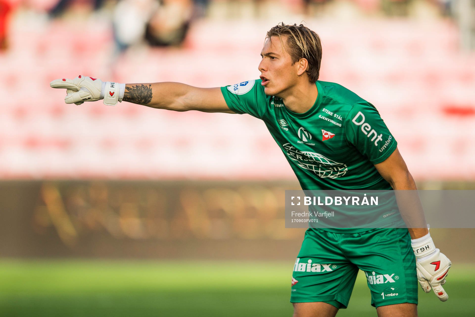 Goalkeeper Håvar Grøntvedt Jensen of Fredrikstad