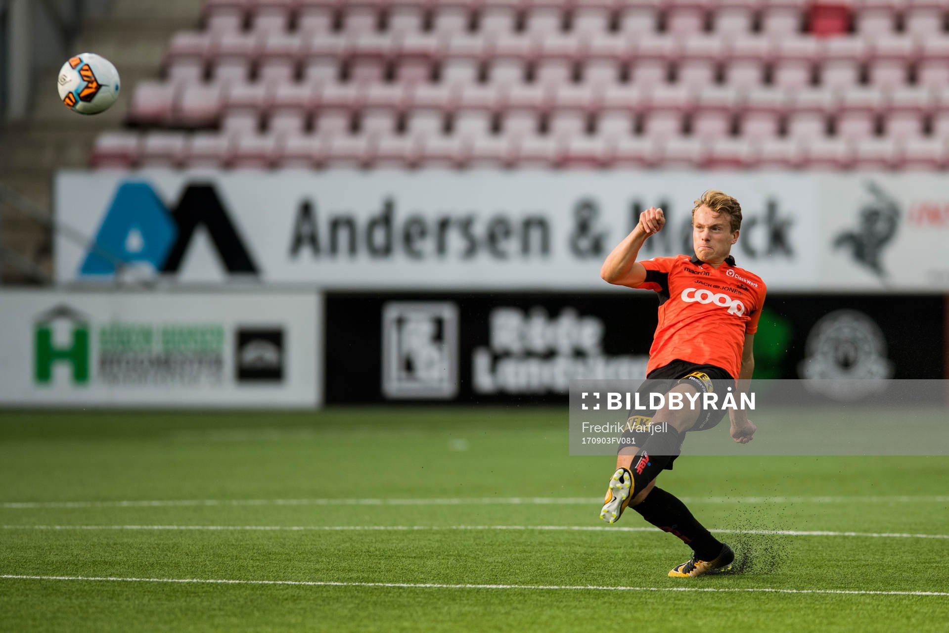 Nikolai Harris of Åsane during the OBOS-ligaen match between Fredrikstad and Åsane on September 3, 2017 in Fredrikstad.