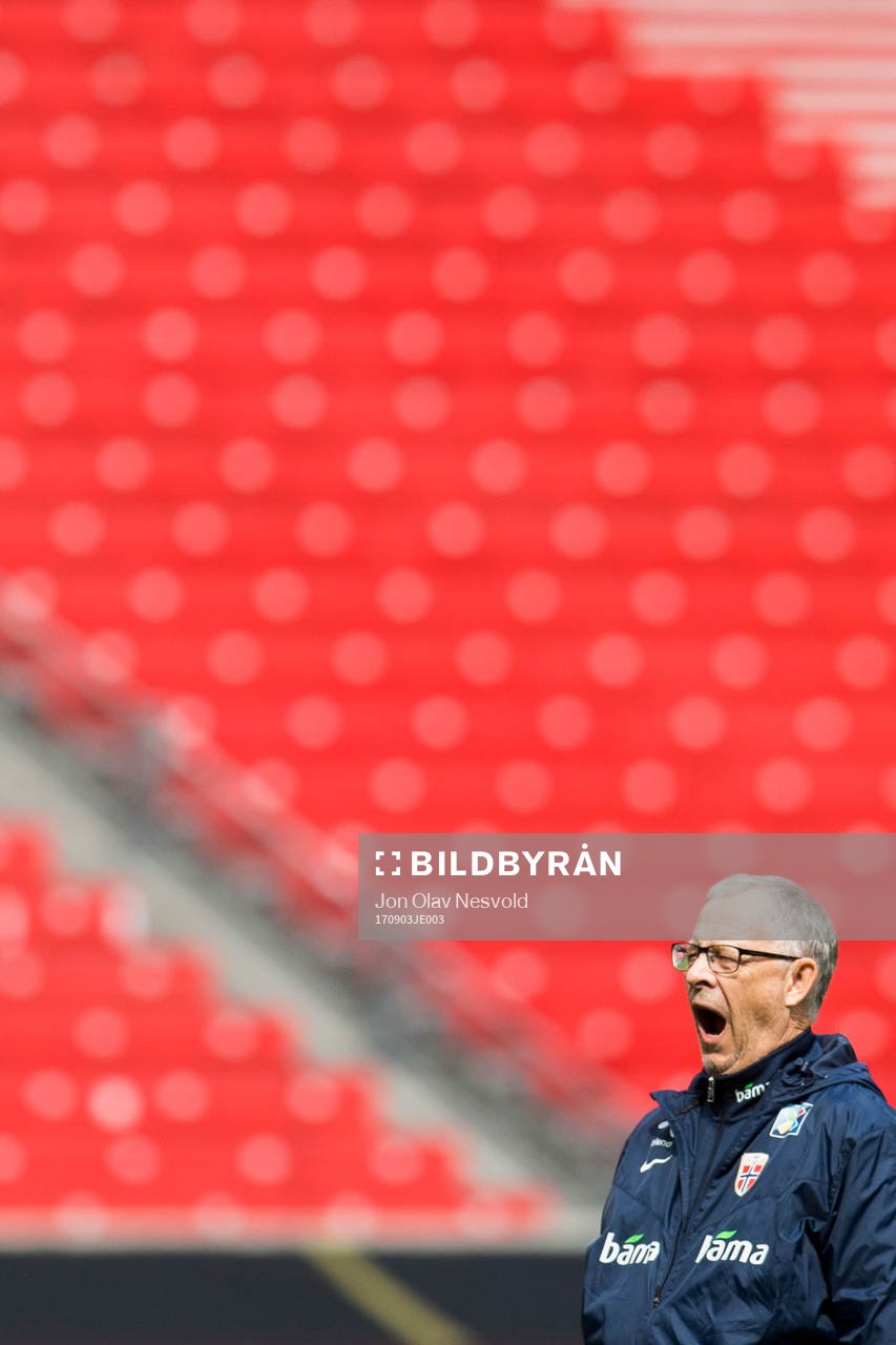 Lars Lagerbäck, head coach of Norway