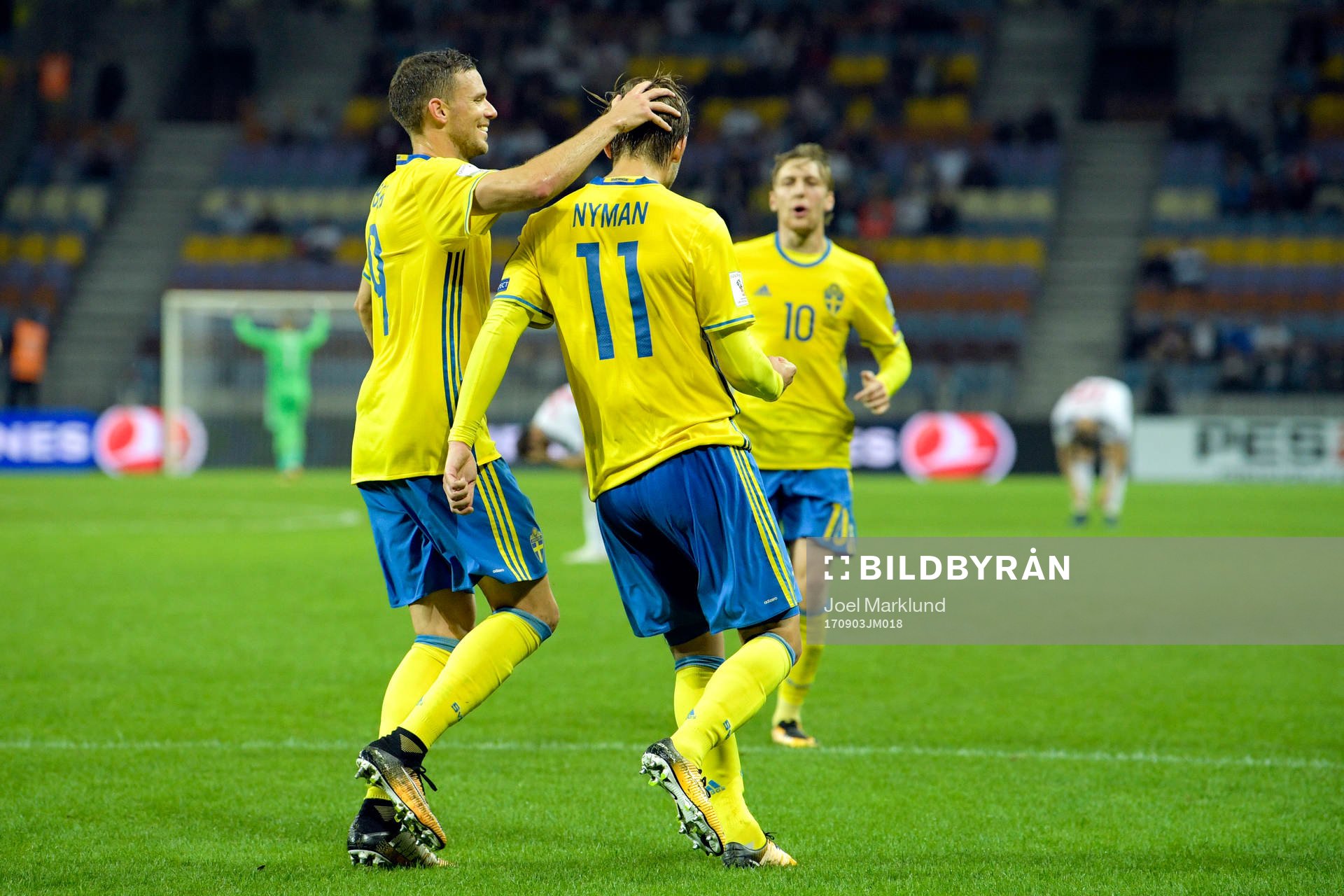 Sveriges Marcus Berg, Christoffer Nyman och Emil Forsberg