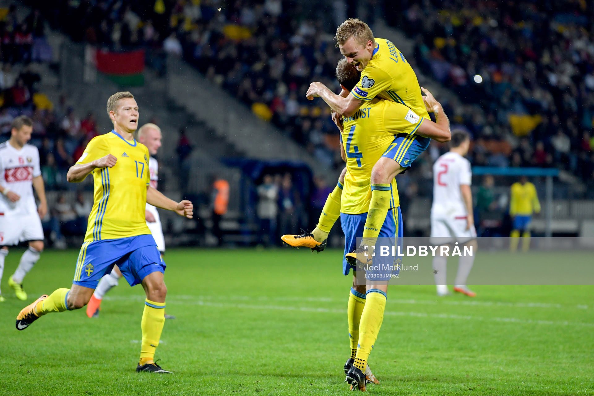 Sveriges Viktor Claesson, Sebastian Larsson och Andreas