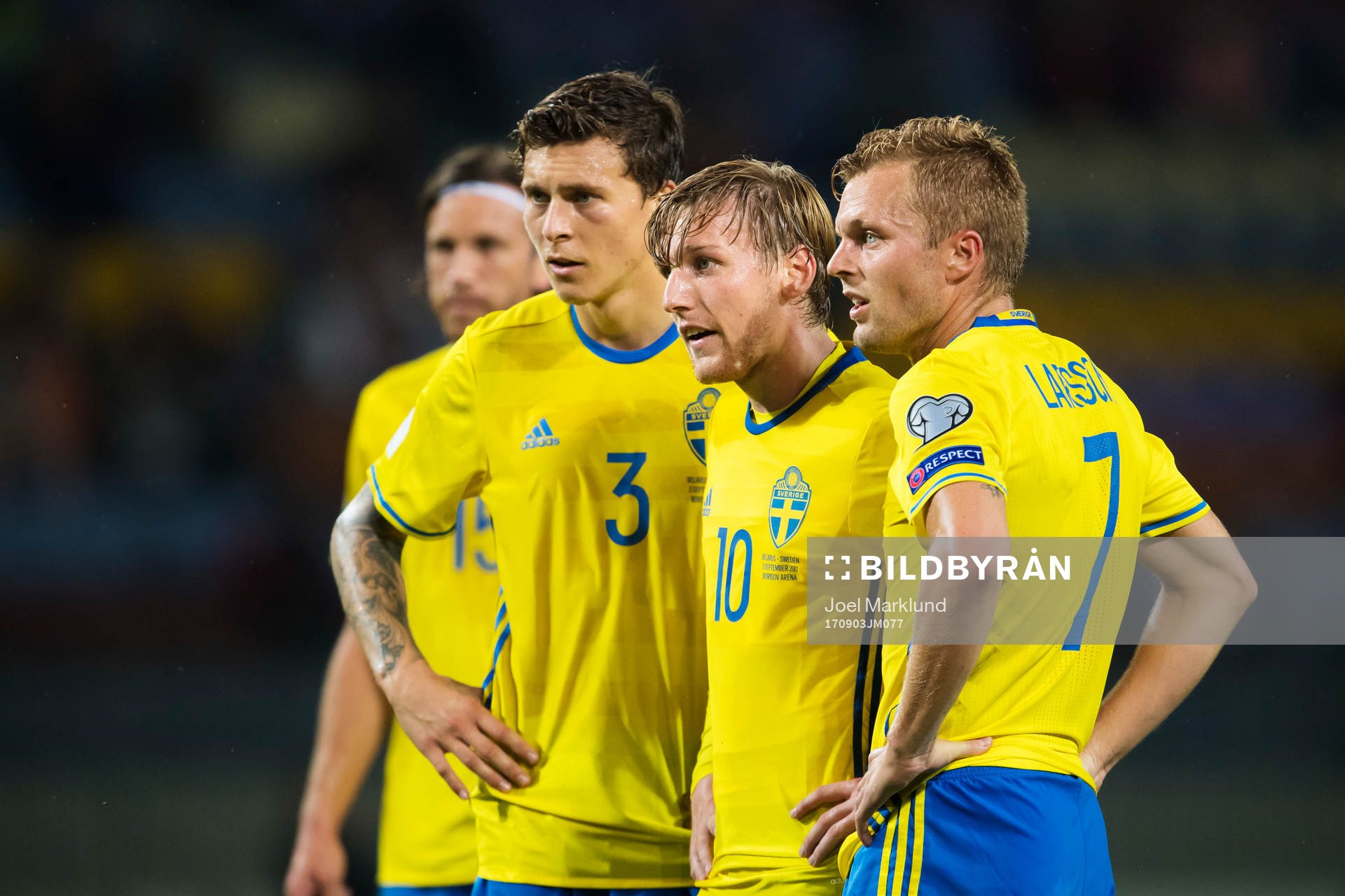 Sveriges Victor Nilsson Lindelöf, Emil Forsberg och