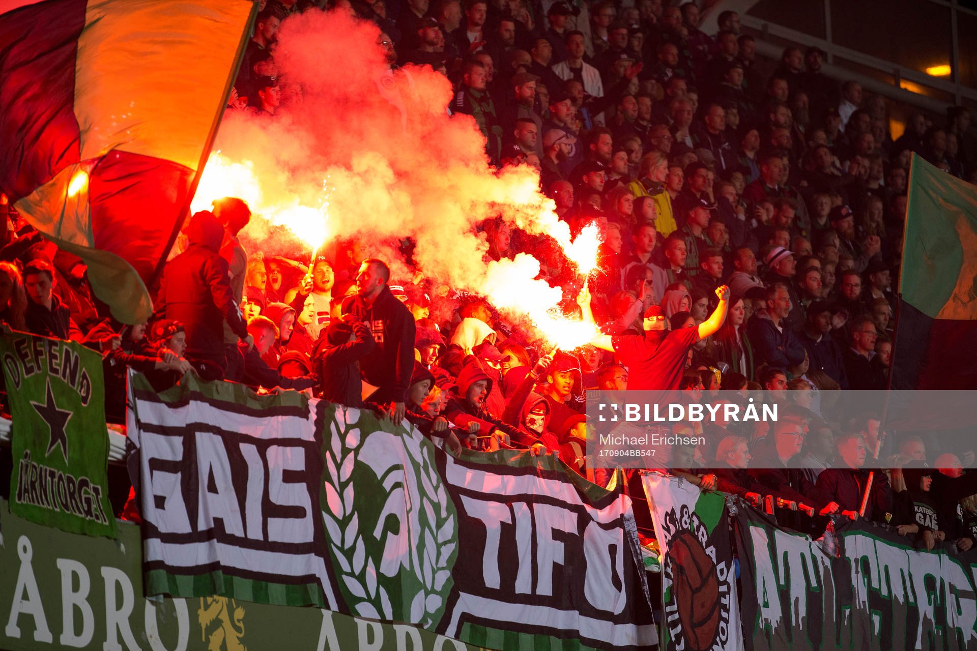GAIS klack med pyroteknik