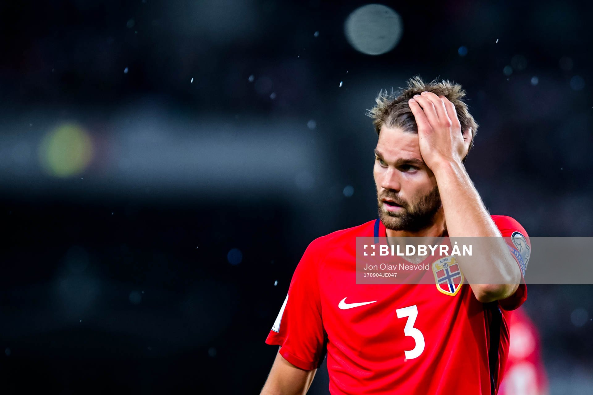 Jørgen Skjelvik of Norway looks dejected