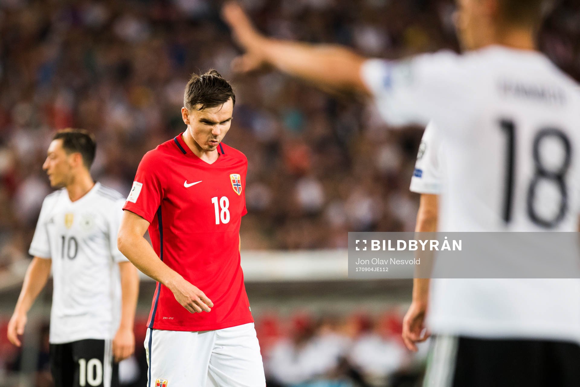 Ole Selnæs of Norway looks dejected