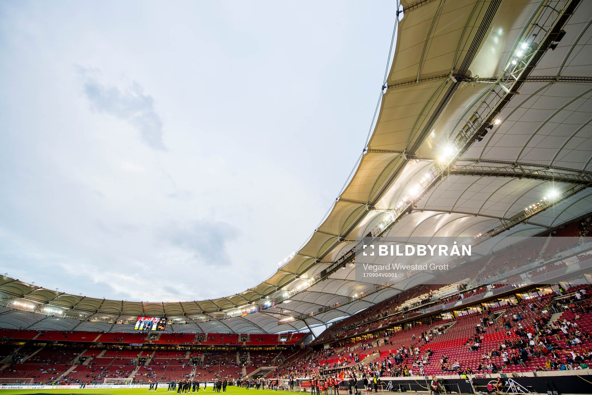 General view over Mercedes-Benz Arena ahead of the FIFA World Cup Qualifier match between Germany and Norway on September 4, 2017 in Stuttgart.