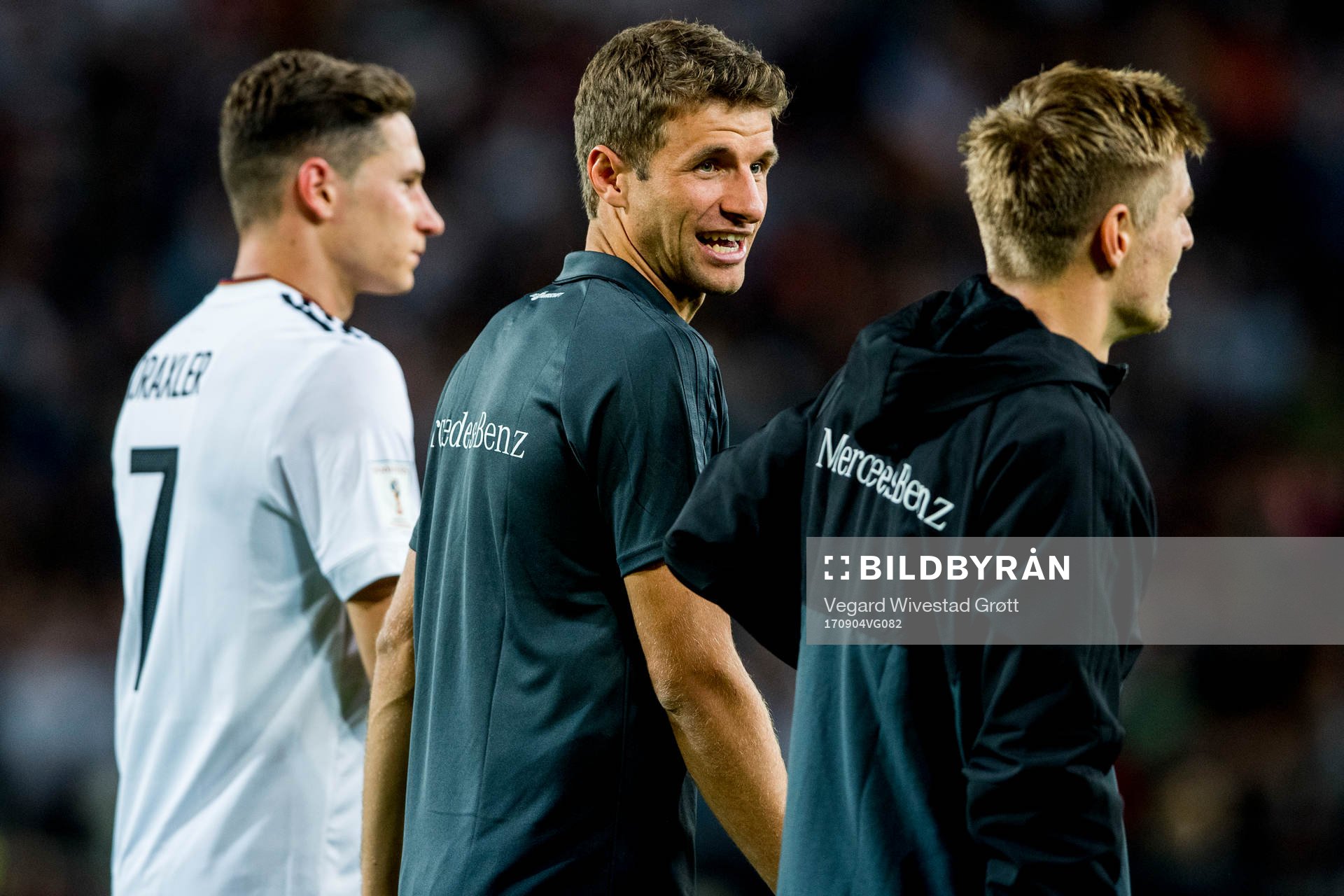 Julian Draxler, Thomas Müller and Toni Kroos