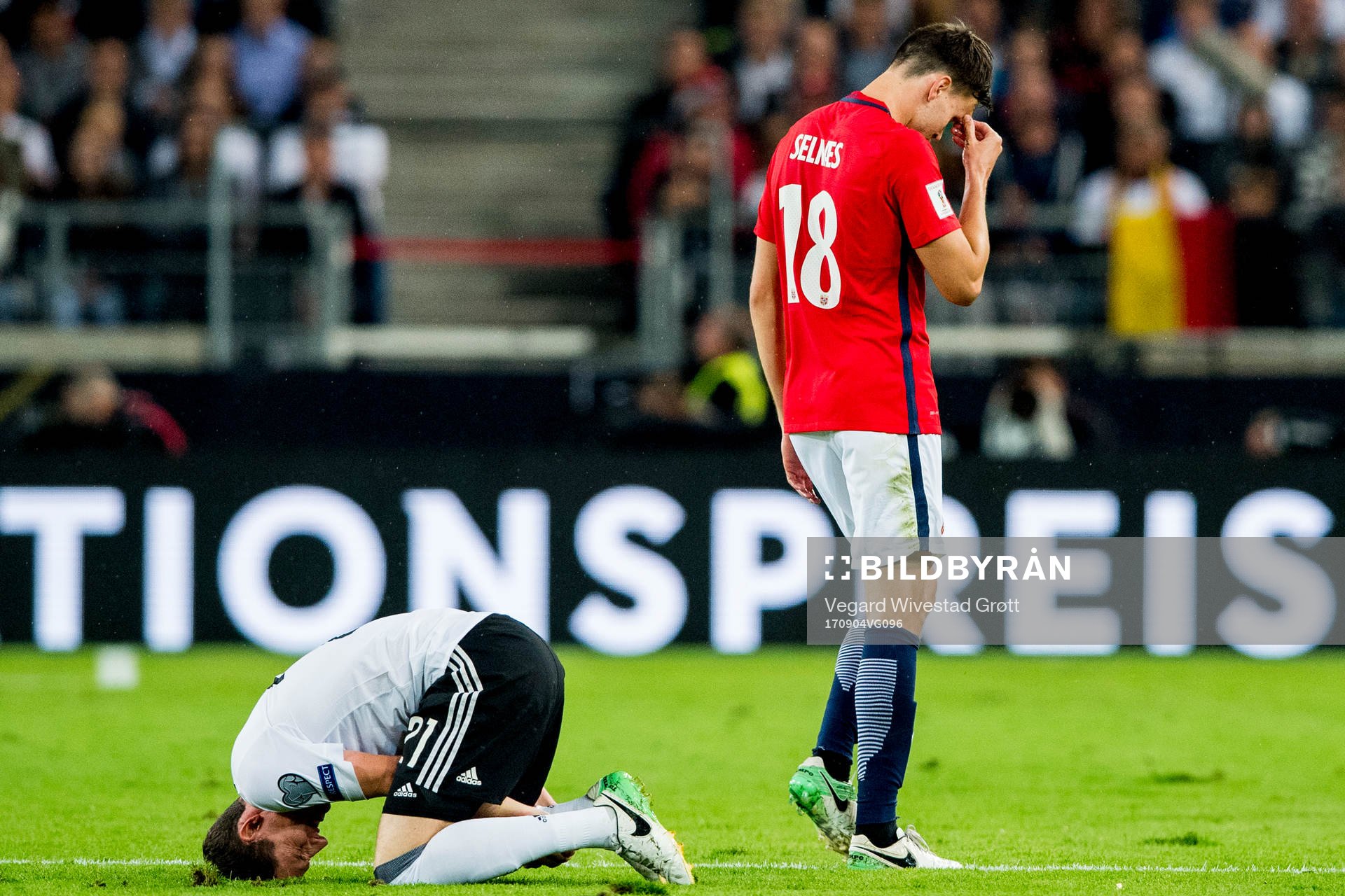 Sebastian Rudy of Germany and Ole Kristian Selnæs of Norway