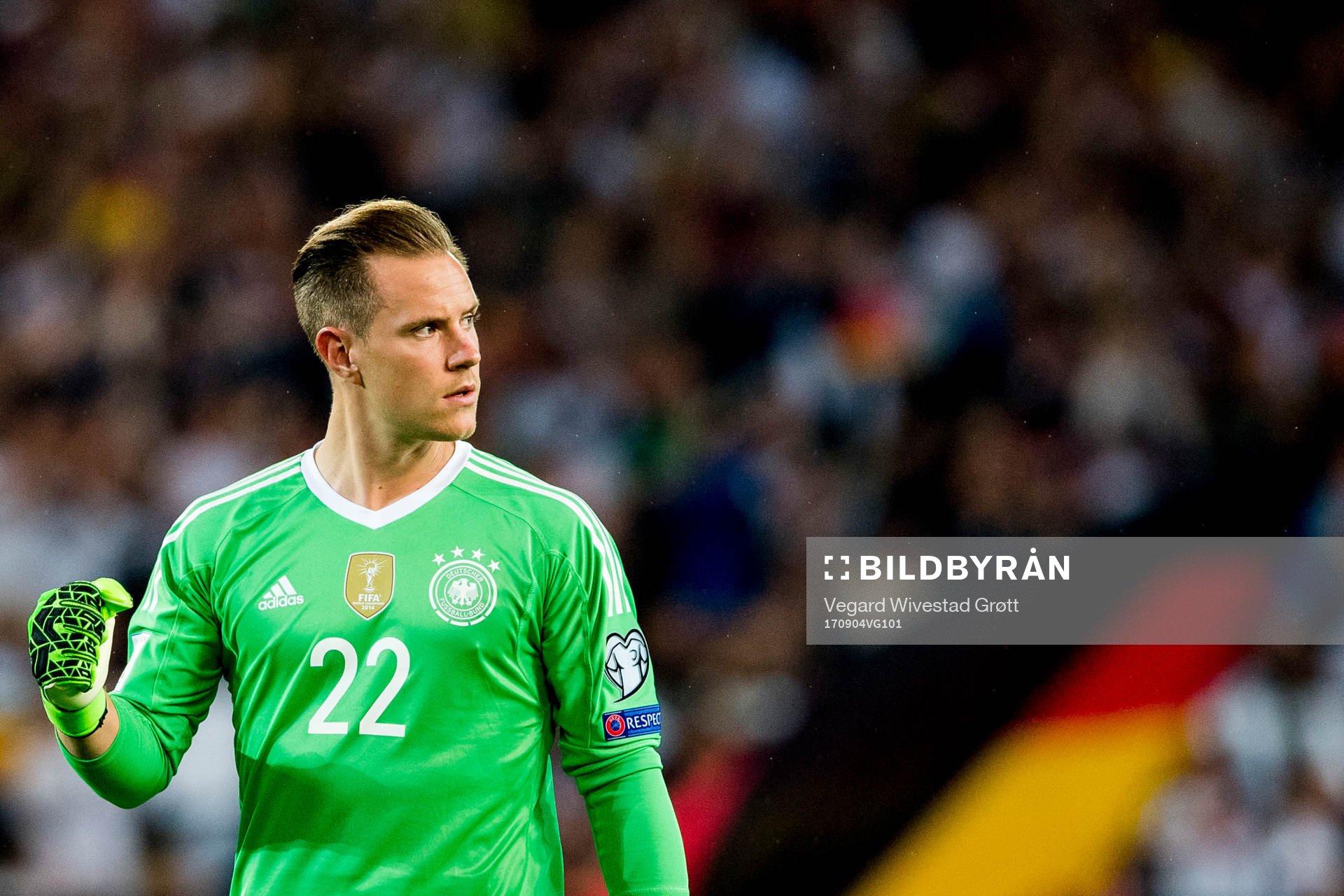 Germany's goalkeeper Marc-André ter Stegen celebrates