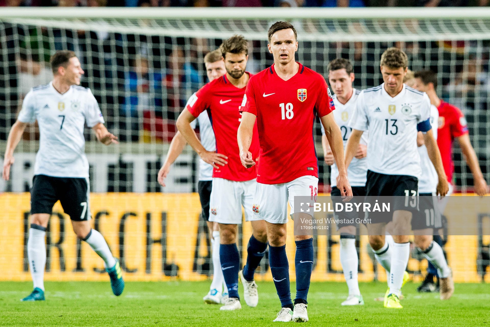 Ole Kristian Selnæs of Norway looks dejected