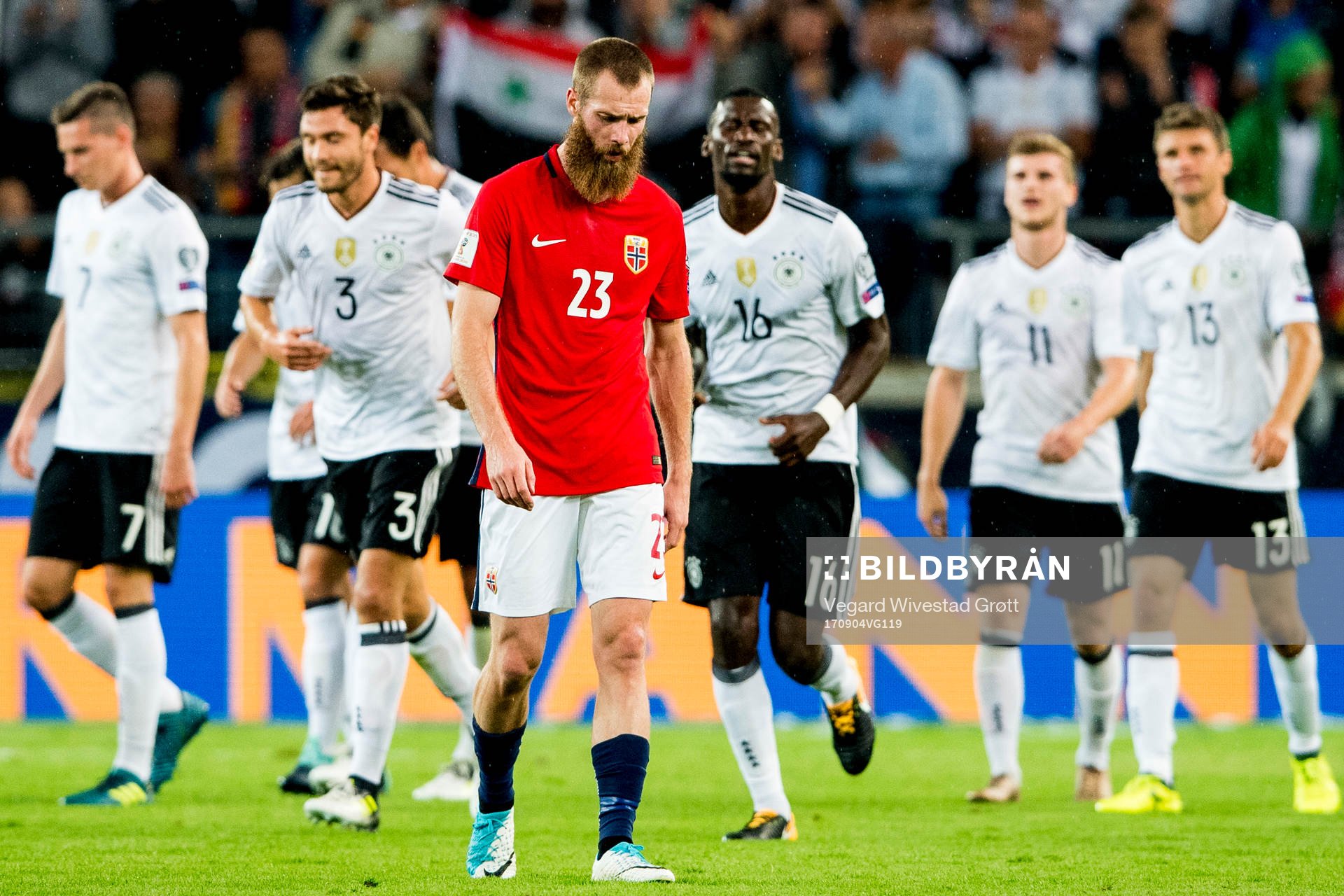 Jo Inge Berget of Norway looks dejected