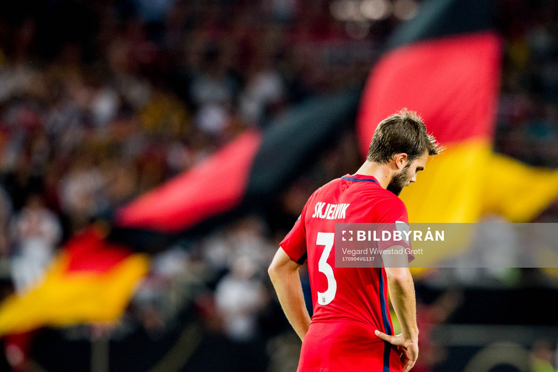 Jørgen Skjelvik of Norway looks dejected
