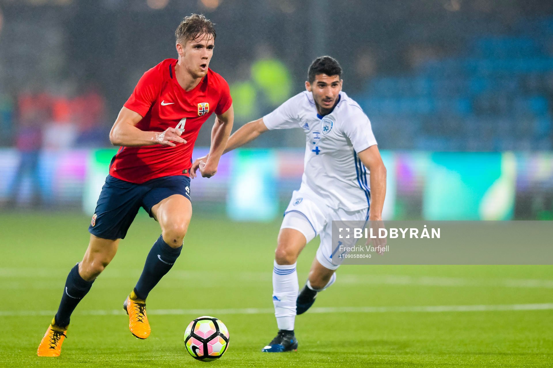 Kristoffer Ajer of Norway  and Ameer Nassar of Israel