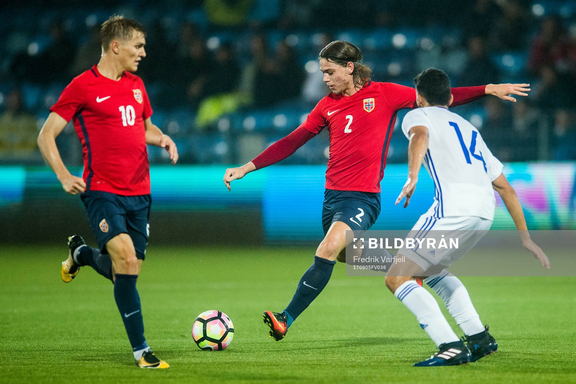 Martin Ødegaard, Julian Ryerson of Norway and Ameer Nassar