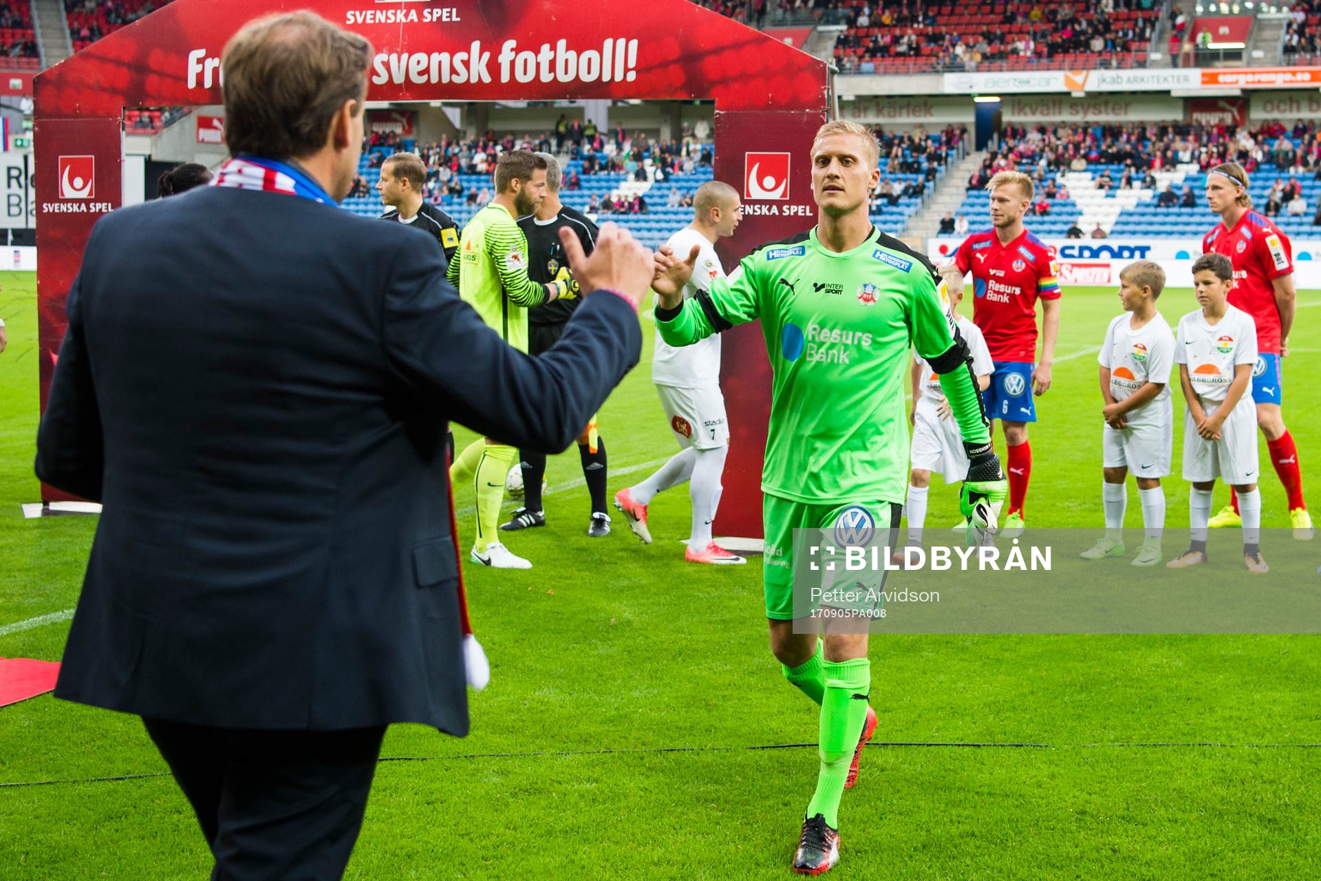 Helsingborgs målvakt Pär Hansson före  fotbollsmatchen i