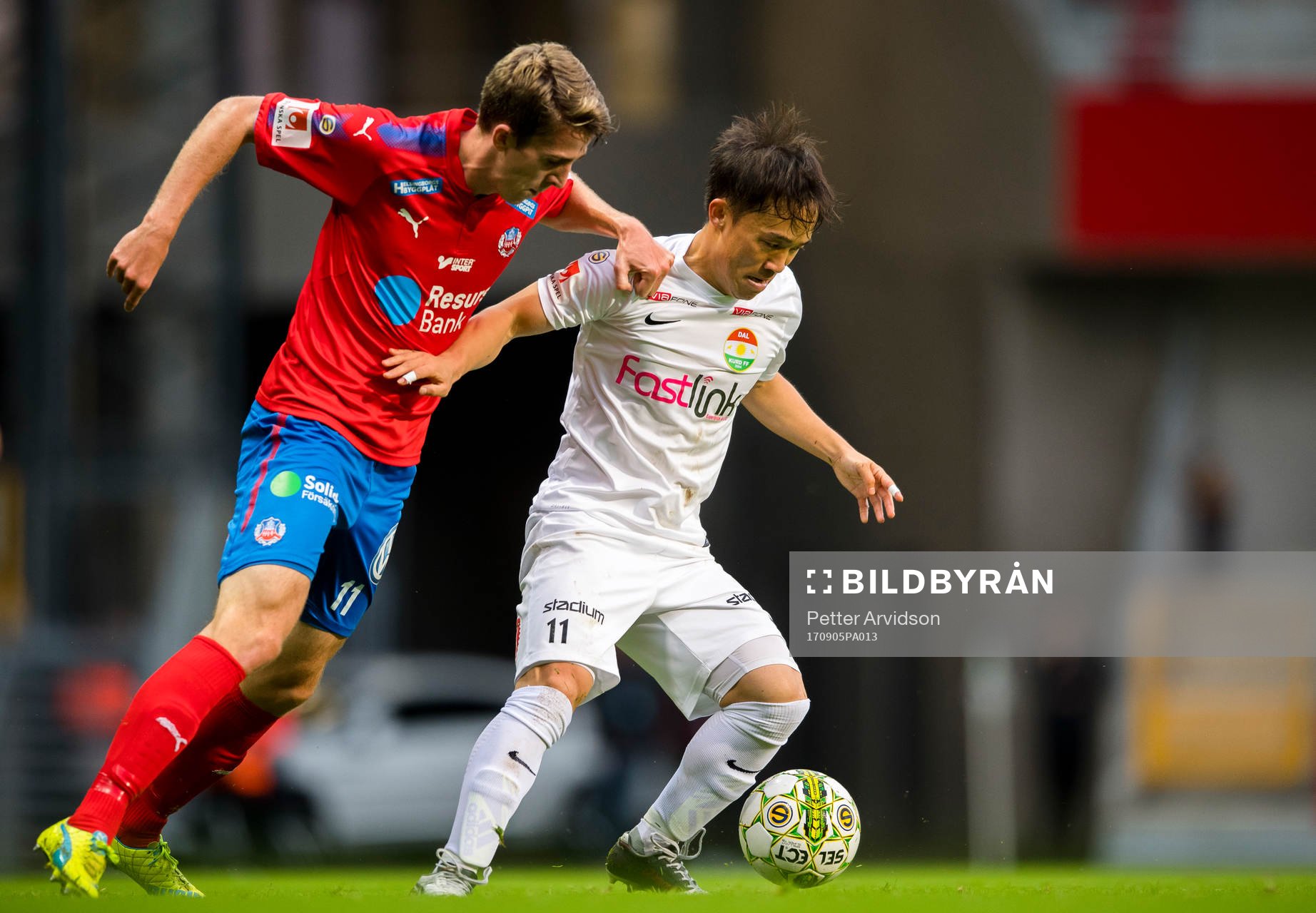 Dalkurds Yukiya Sugita och Helsingborgs Adam Eriksson
