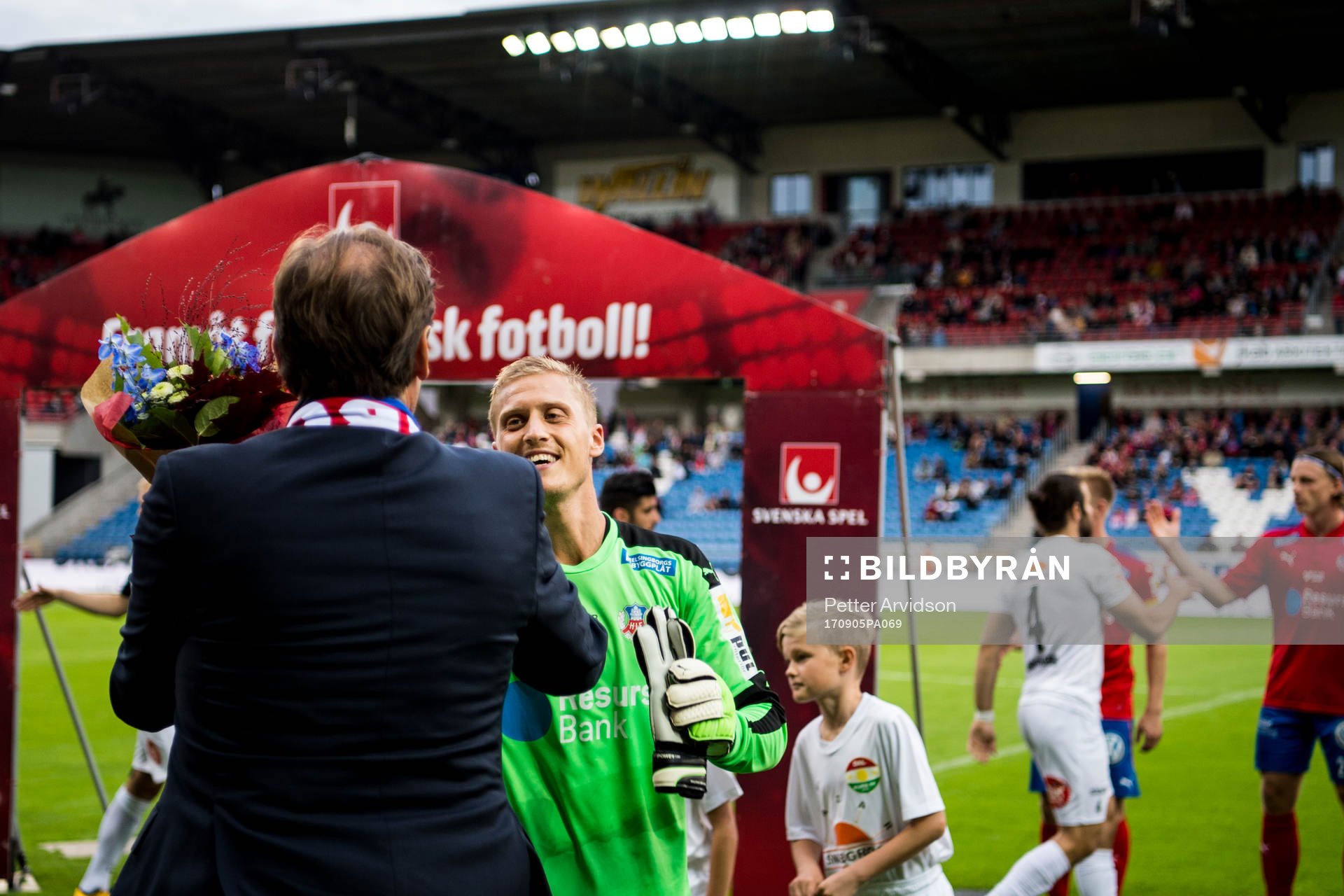 Helsingborgs målvakt Pär Hansson hyllas för sin 200e