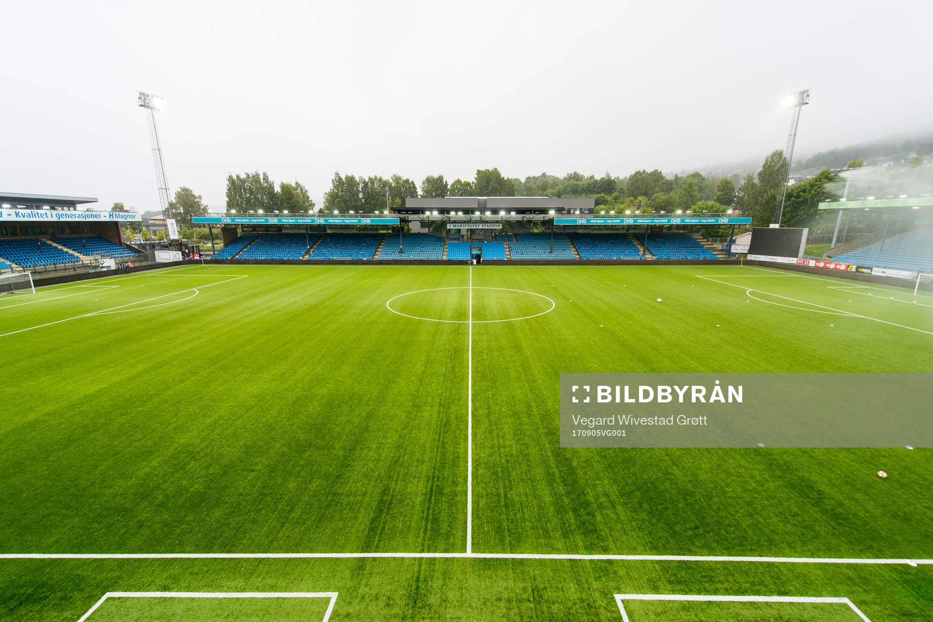 General view over Marienlyst stadion