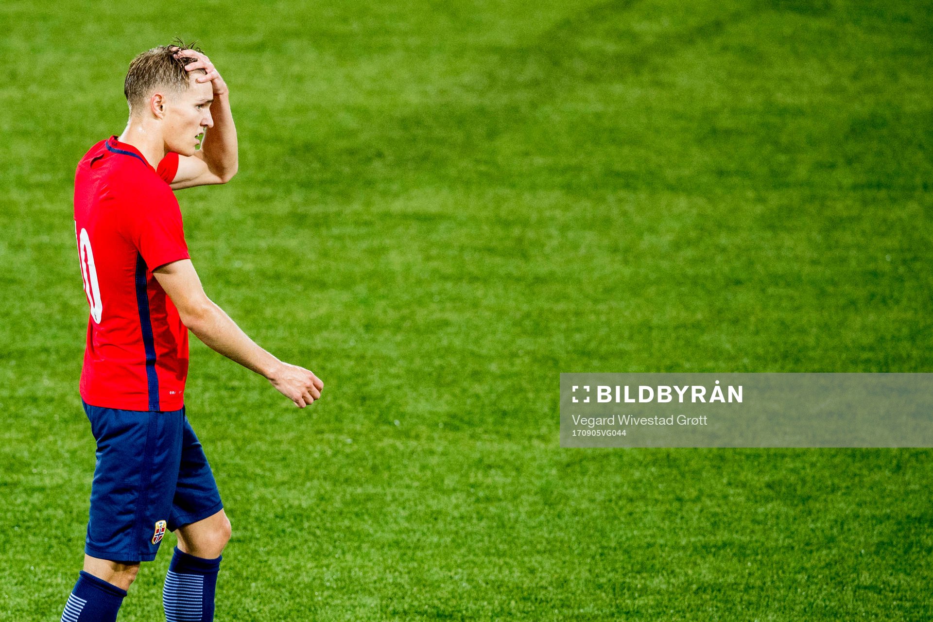 Martin Ødegaard of Norway looks dejected