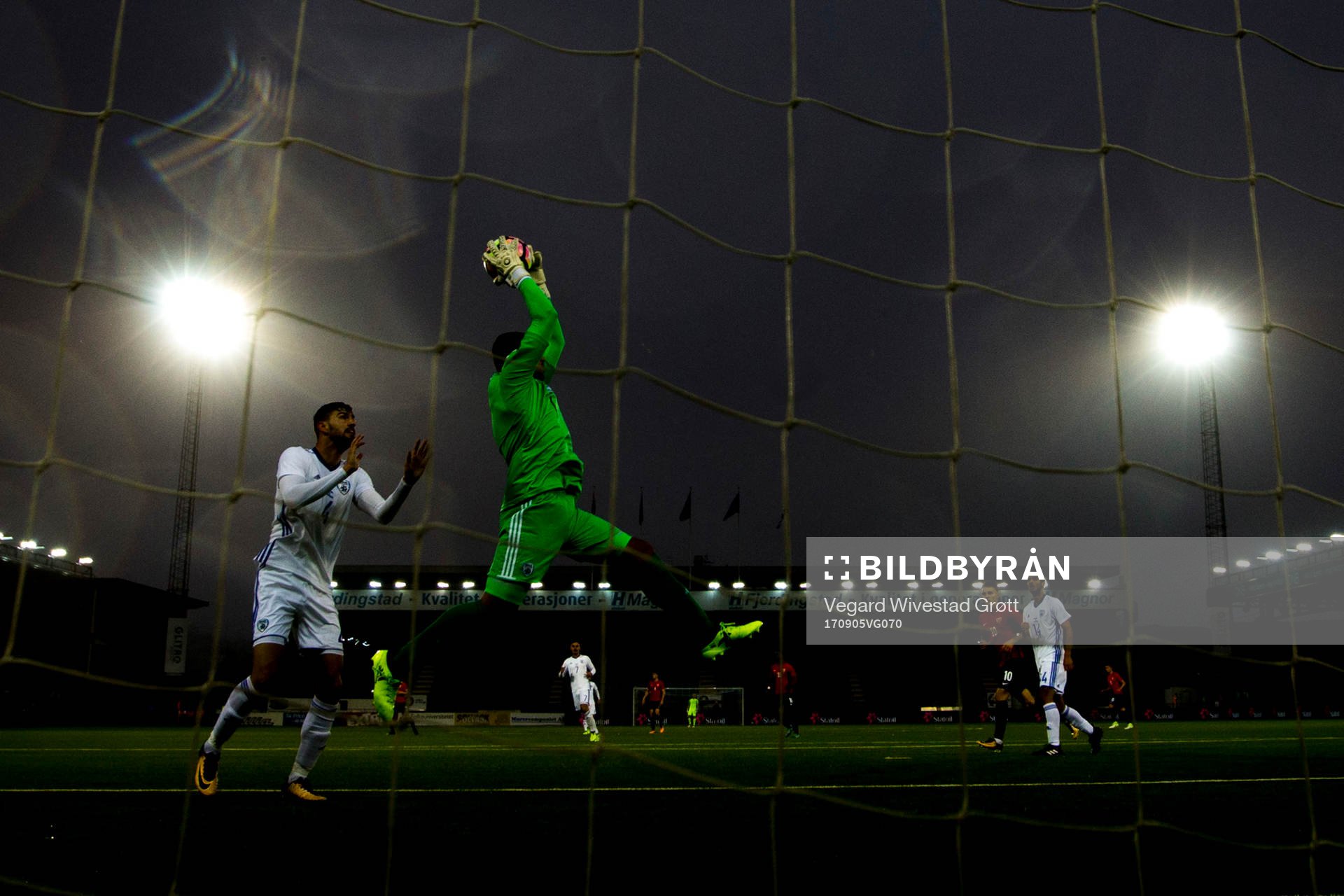 Israel's goalkeeper Sahar Hasson saves the ball