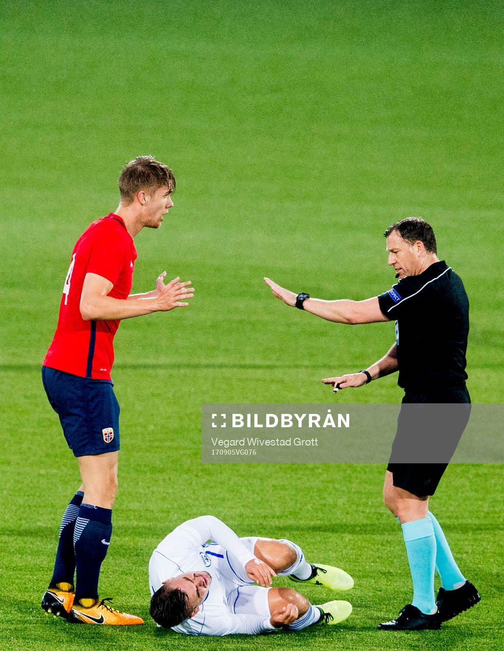 Kristoffer Ajer of Norway, Maxim Plakushchenko of Israel