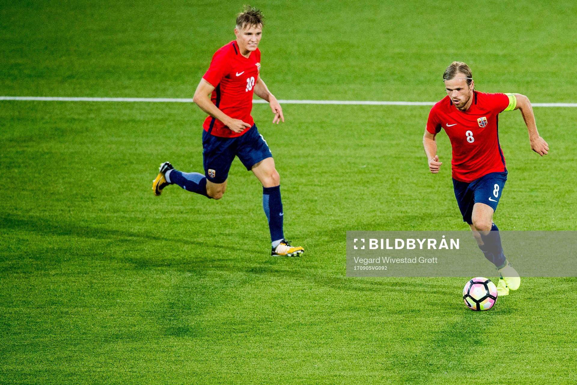 Martin Ødegaard and Iver Fossum of Norway