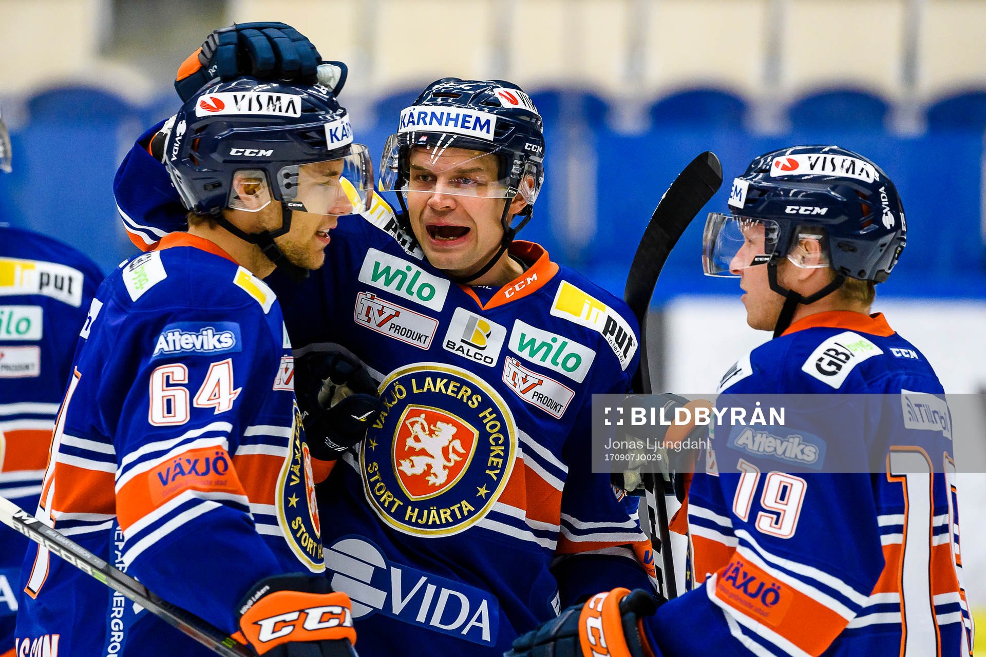 Växjös Eric Martinsson, Janne Pesonen och Tuomas