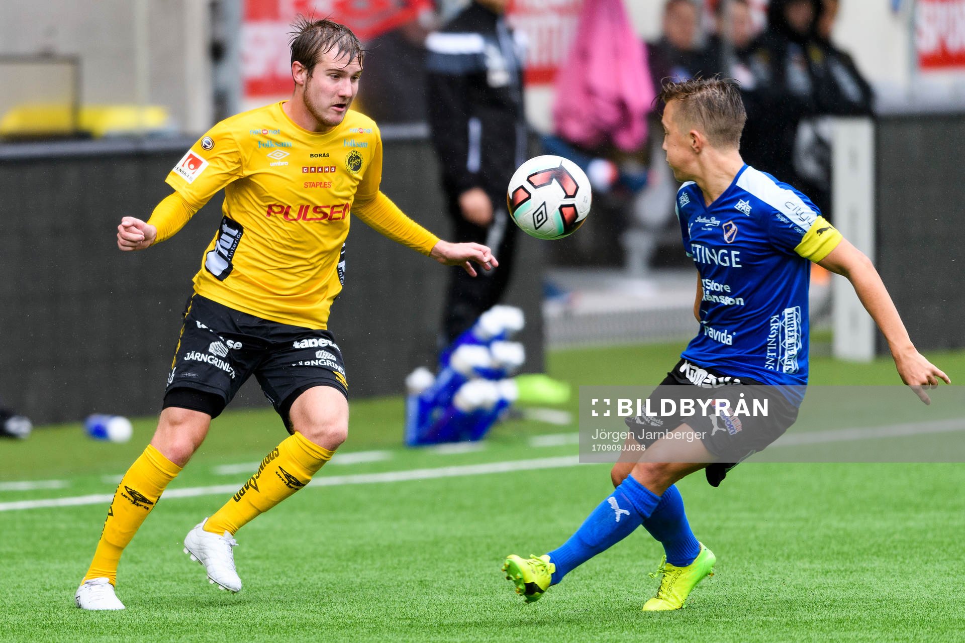 Elfsborgs Johan Andersson och Halmstads Victor Strandahl