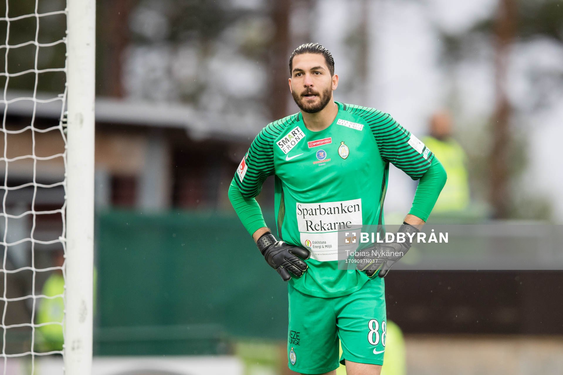 AFC Eskilstunas målvakt Alireza Haghighi
