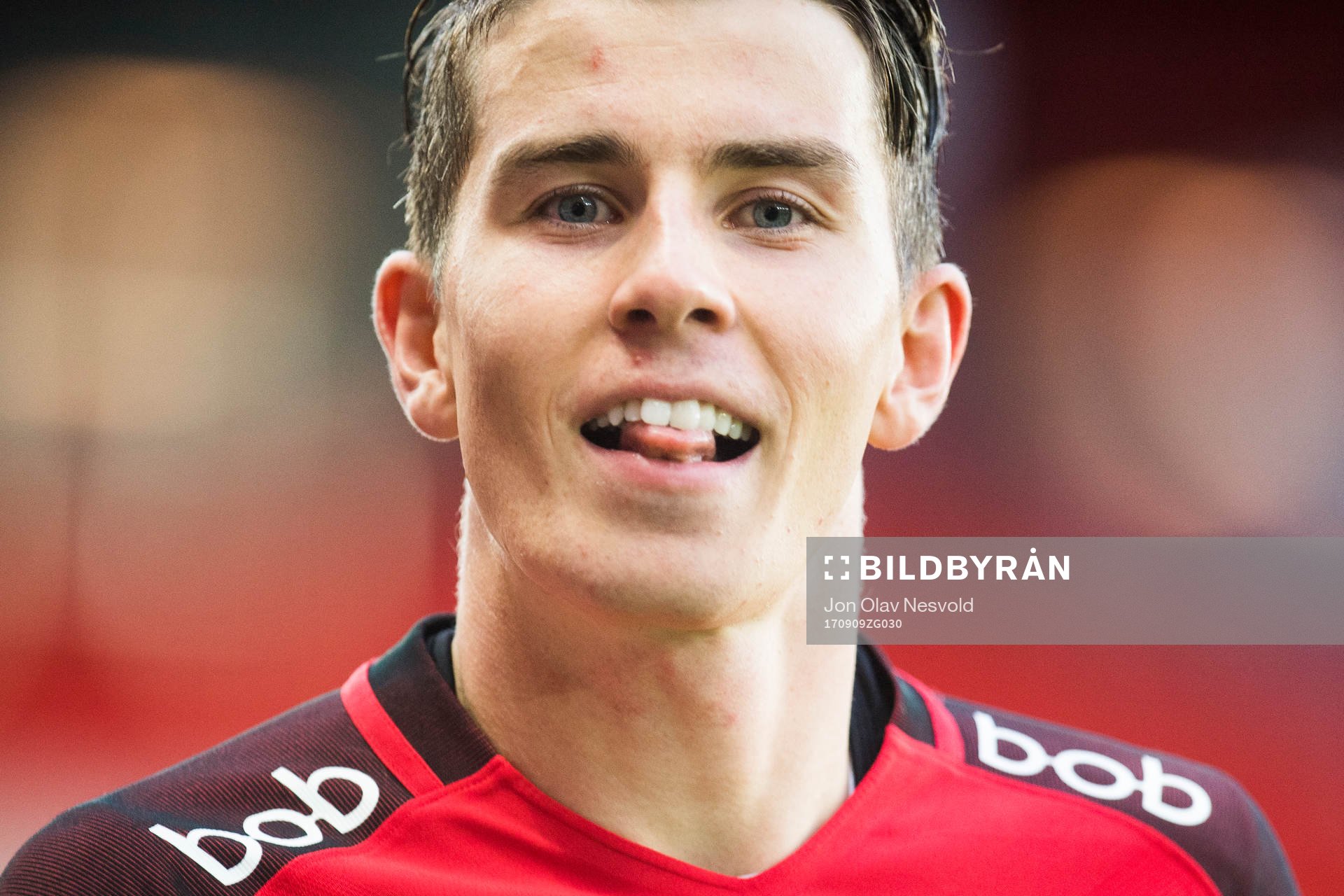 Vidar Ari Jónsson of Brann celebrates