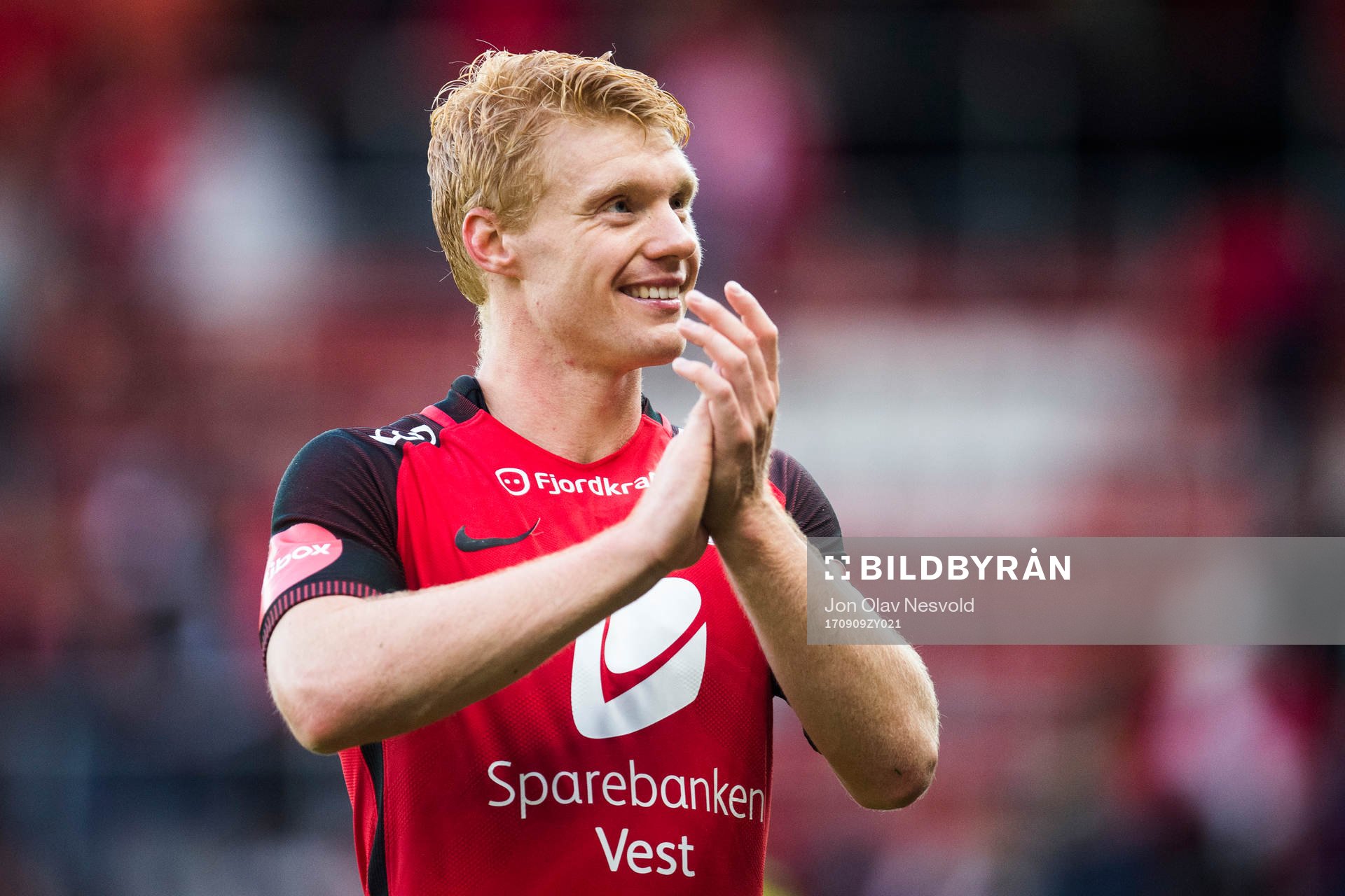 Sivert Heltne Nilsen of Brann celebrates