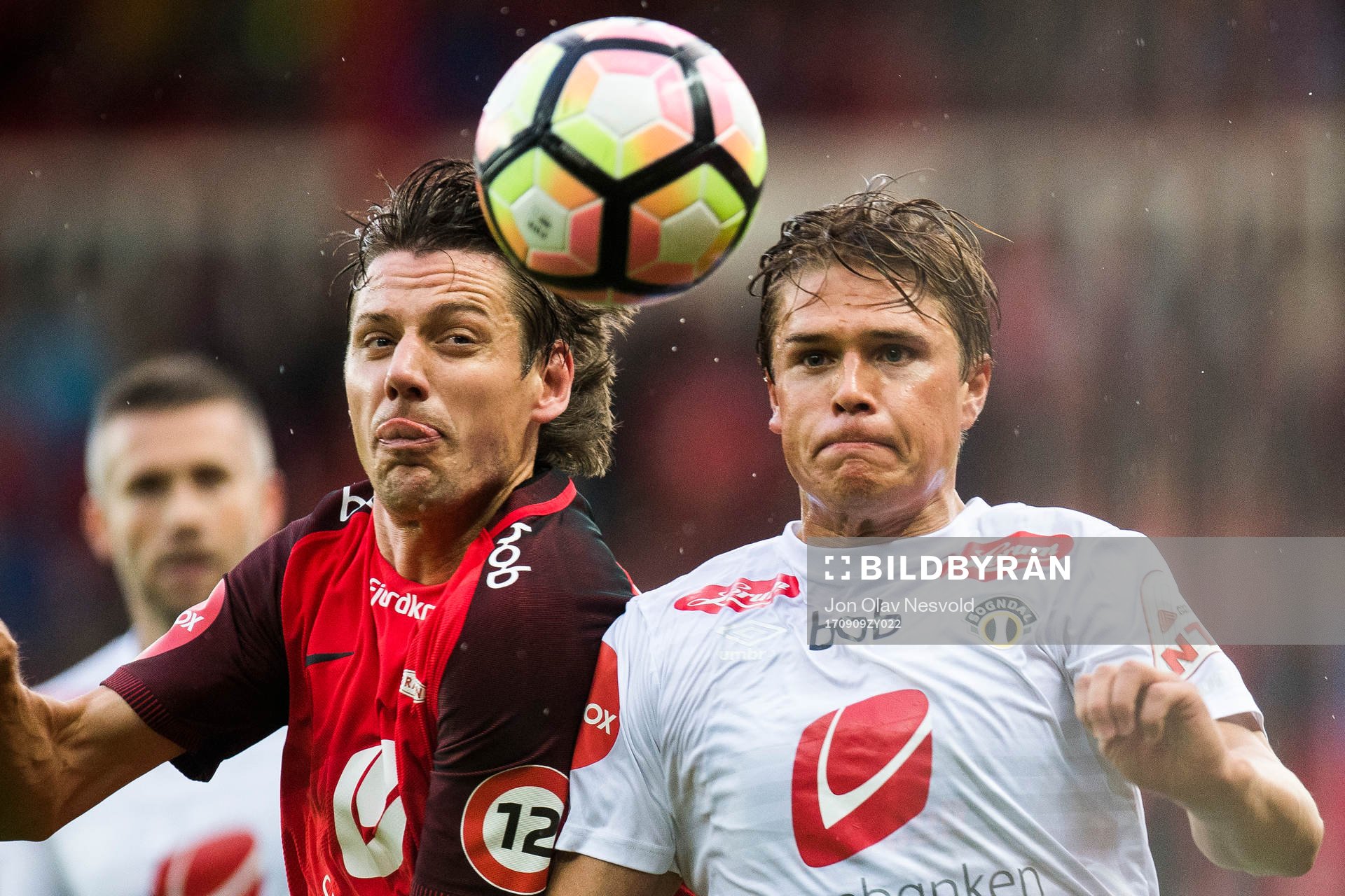Jakob Orlov of Brann and Bjørn Inge Utvik of Sogndal