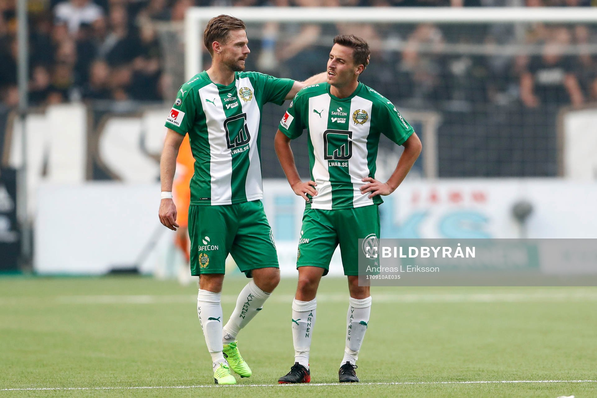 Hammarbys Arnór Smárason och Jeppe Andersen deppar