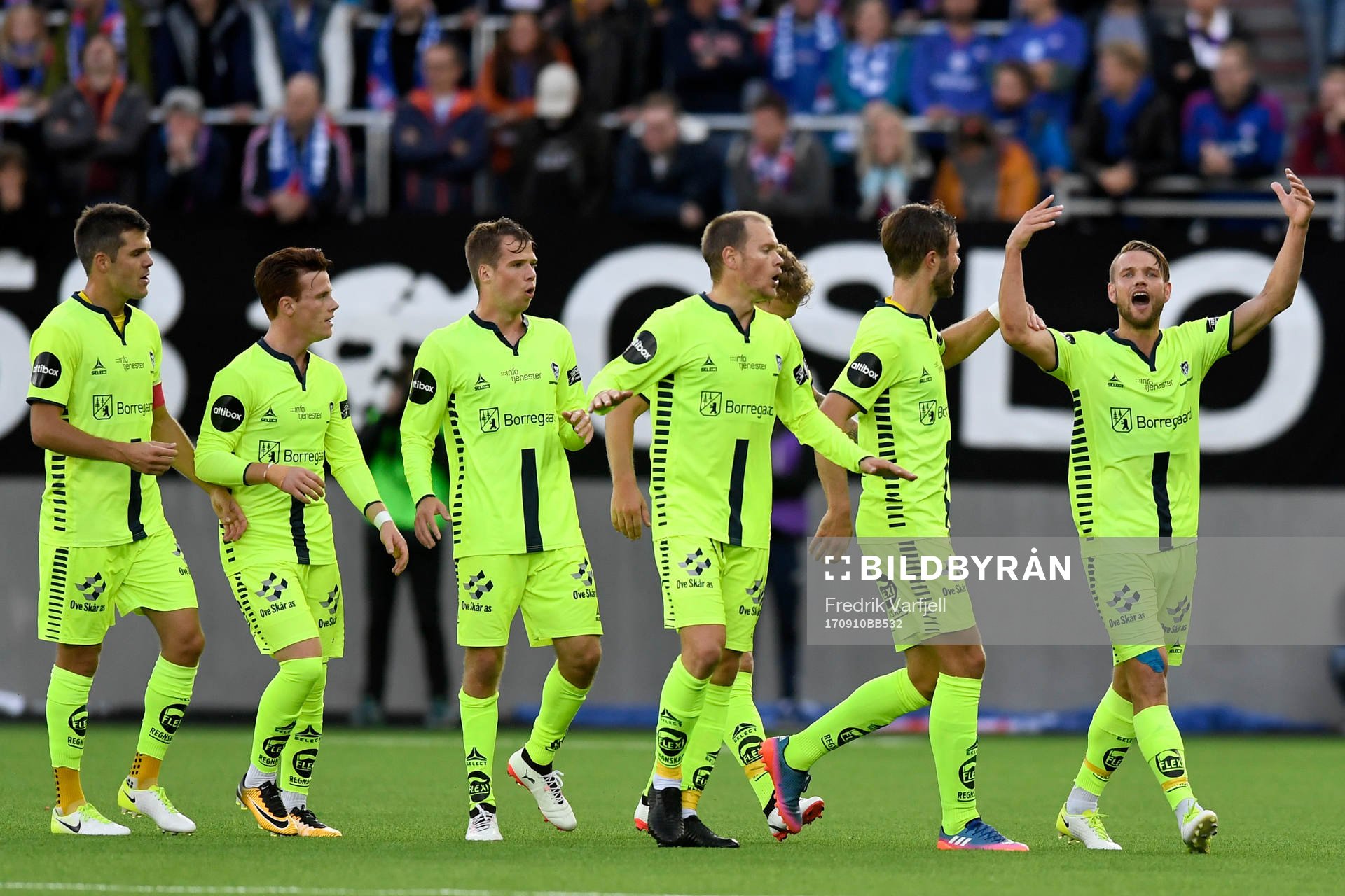 Ole Jørgen Halvorsen of Sarpsborg 08 celebrates