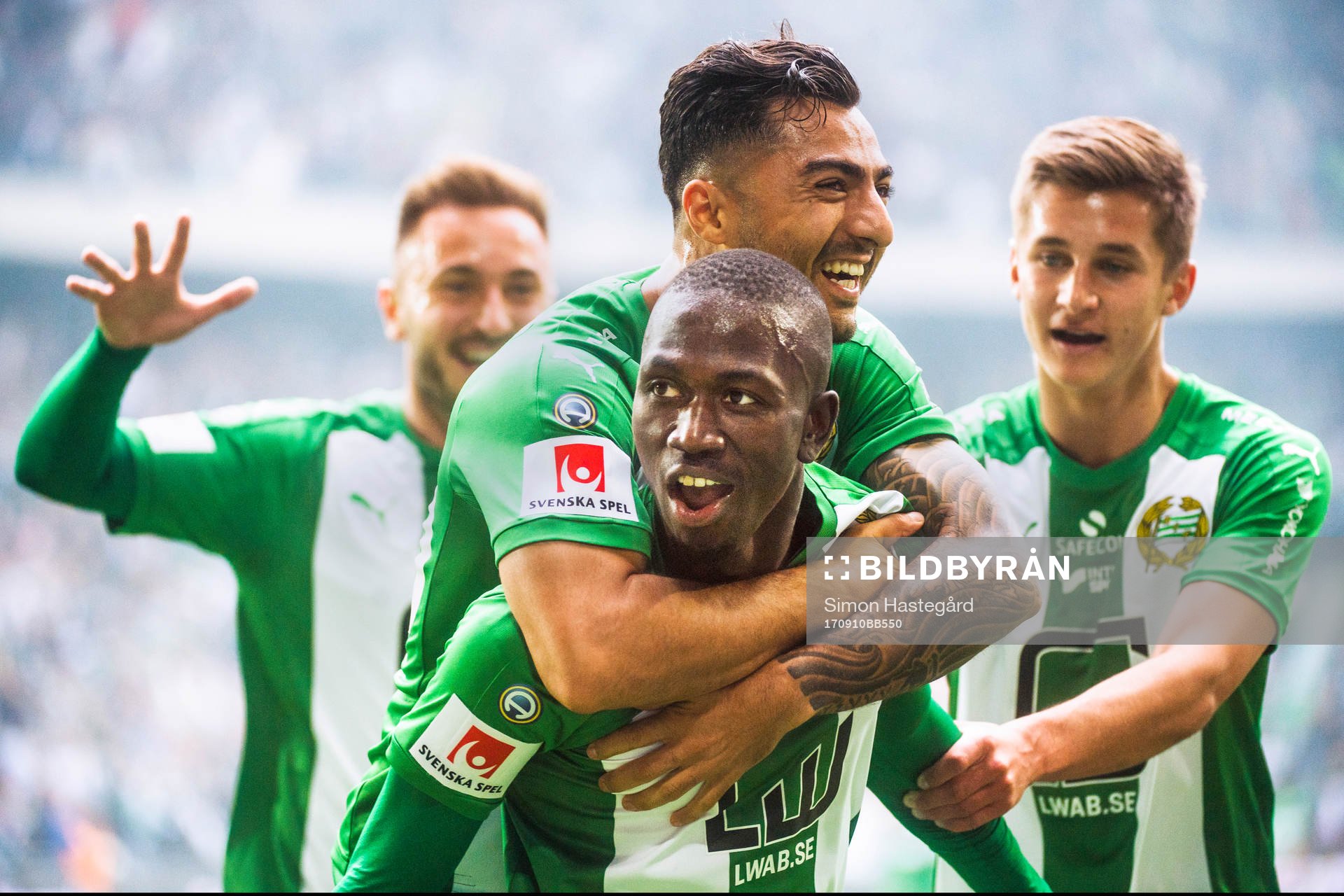 Hammarbys Pa Amat Dibba och Jiloan Hamad jublar