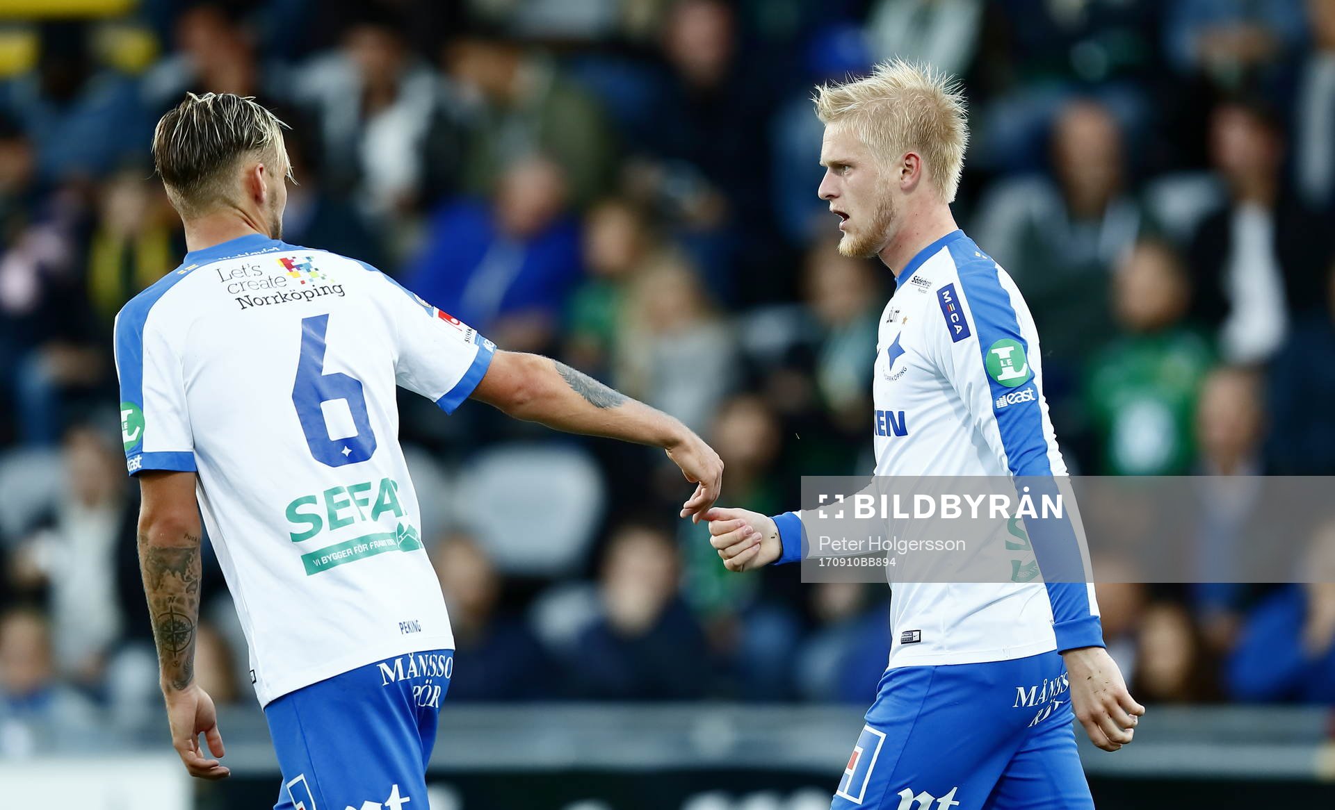 Målgörare Norrköpings Linus Wahlqvist och Kalle Holmberg
