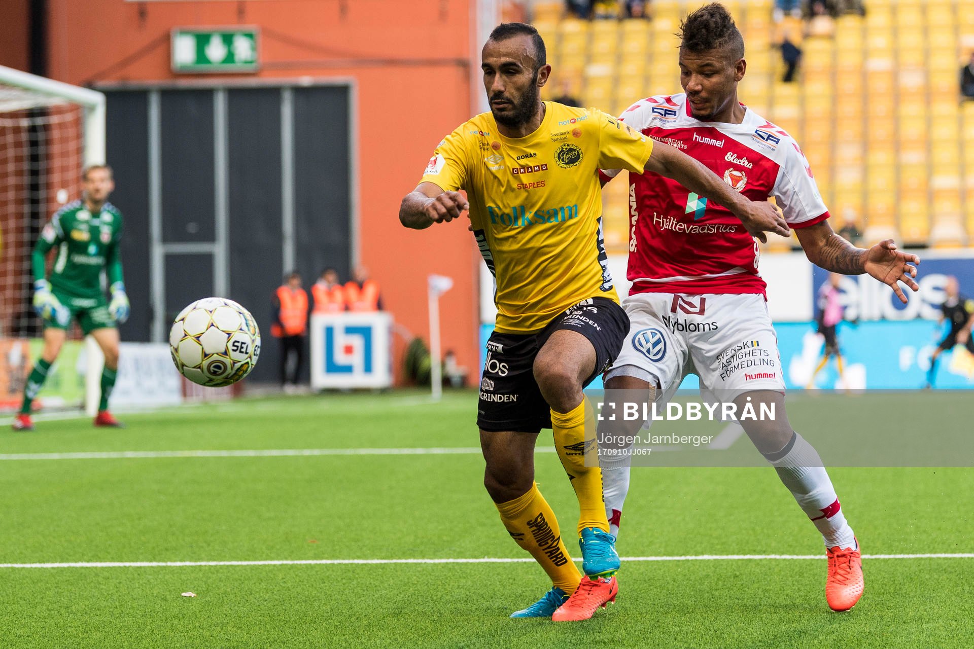 Elfsborgs Issam Jebali och Kalmars Mikael Dyrestam