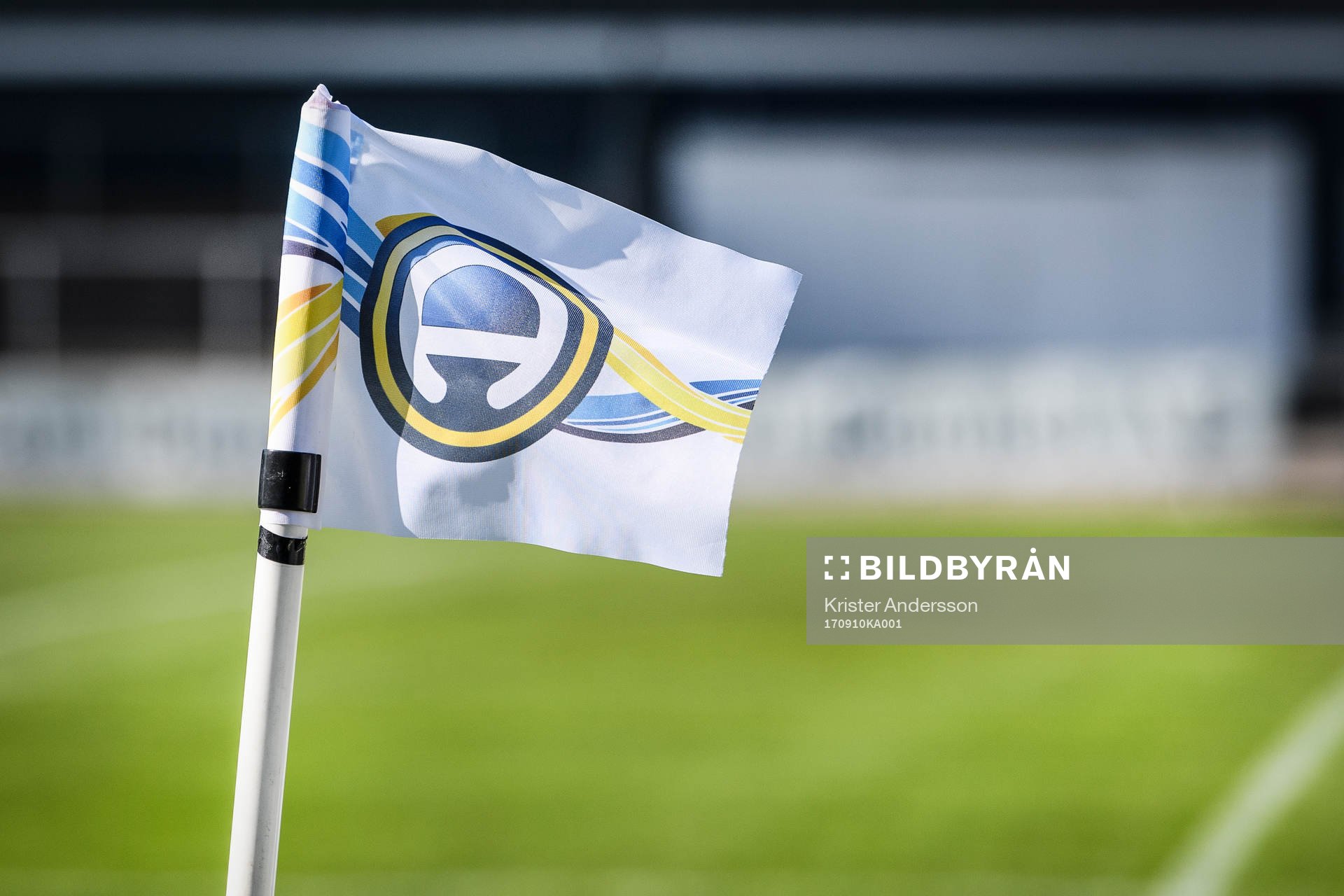 Hörnflagga före fotbollsmatchen i Allsvenskan mellan
