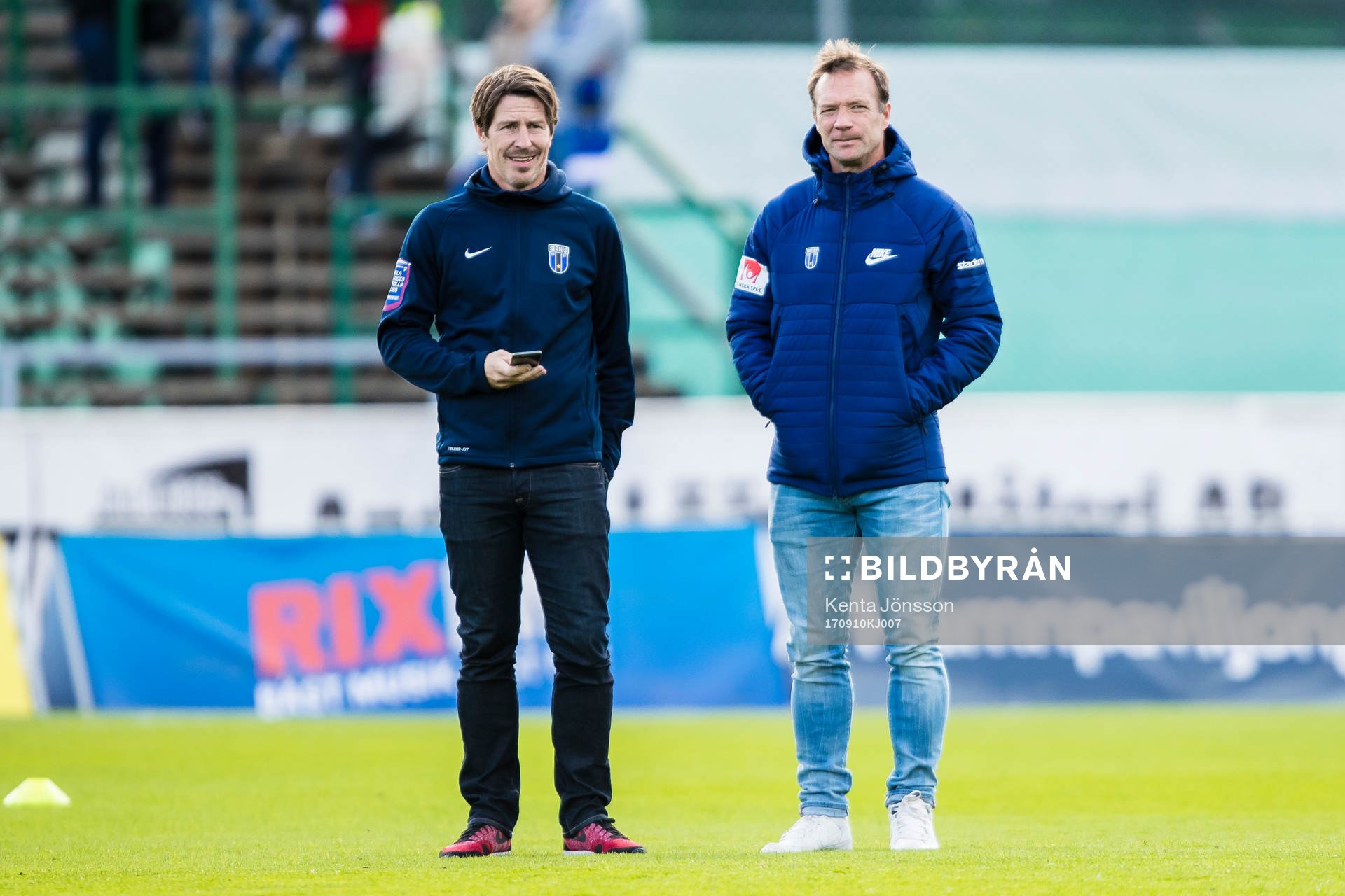 Sirius tränare Kim Bergstrand (h) och tränare Thomas