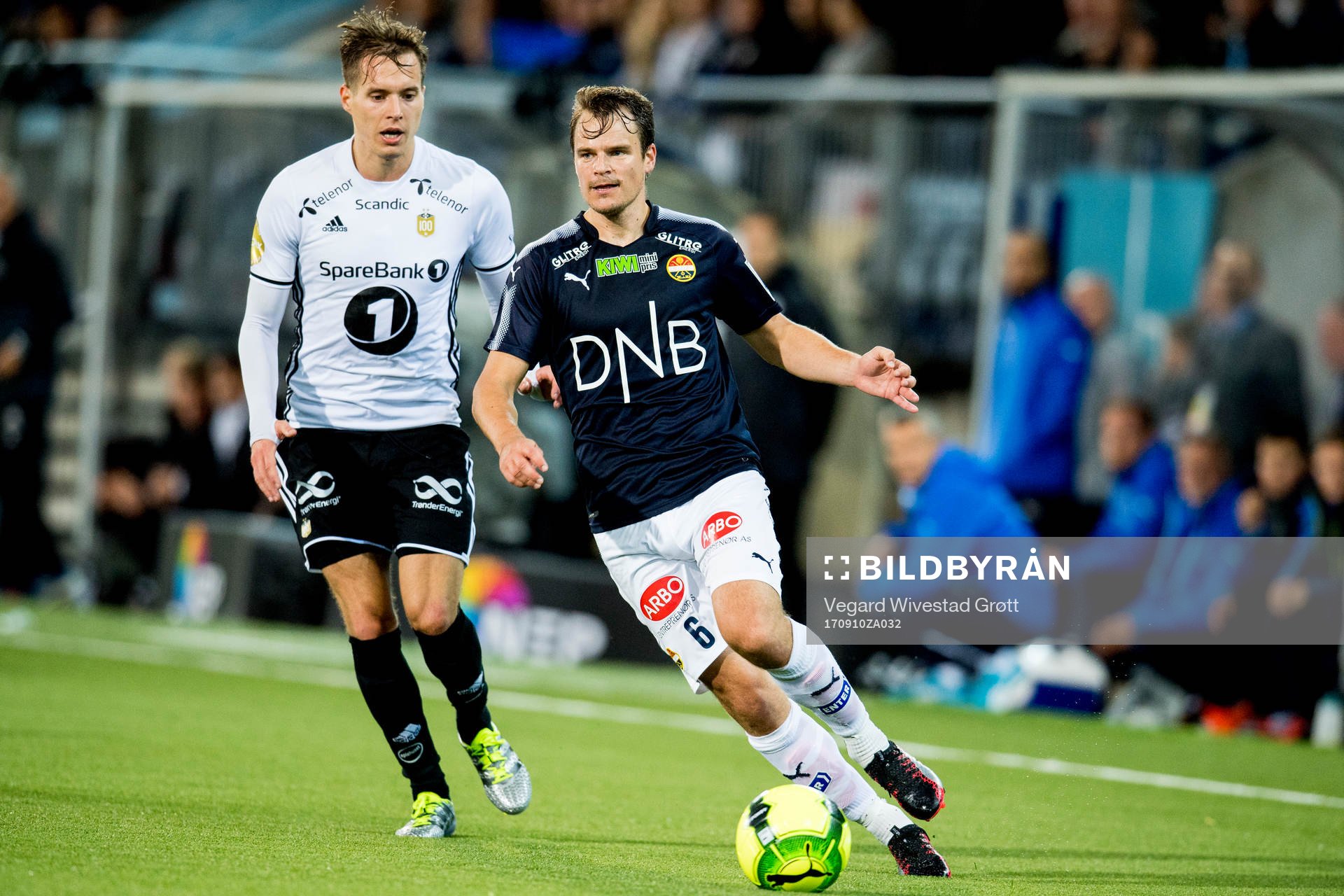 Anders Konradsen of Rosenborg and Henning Hauger of