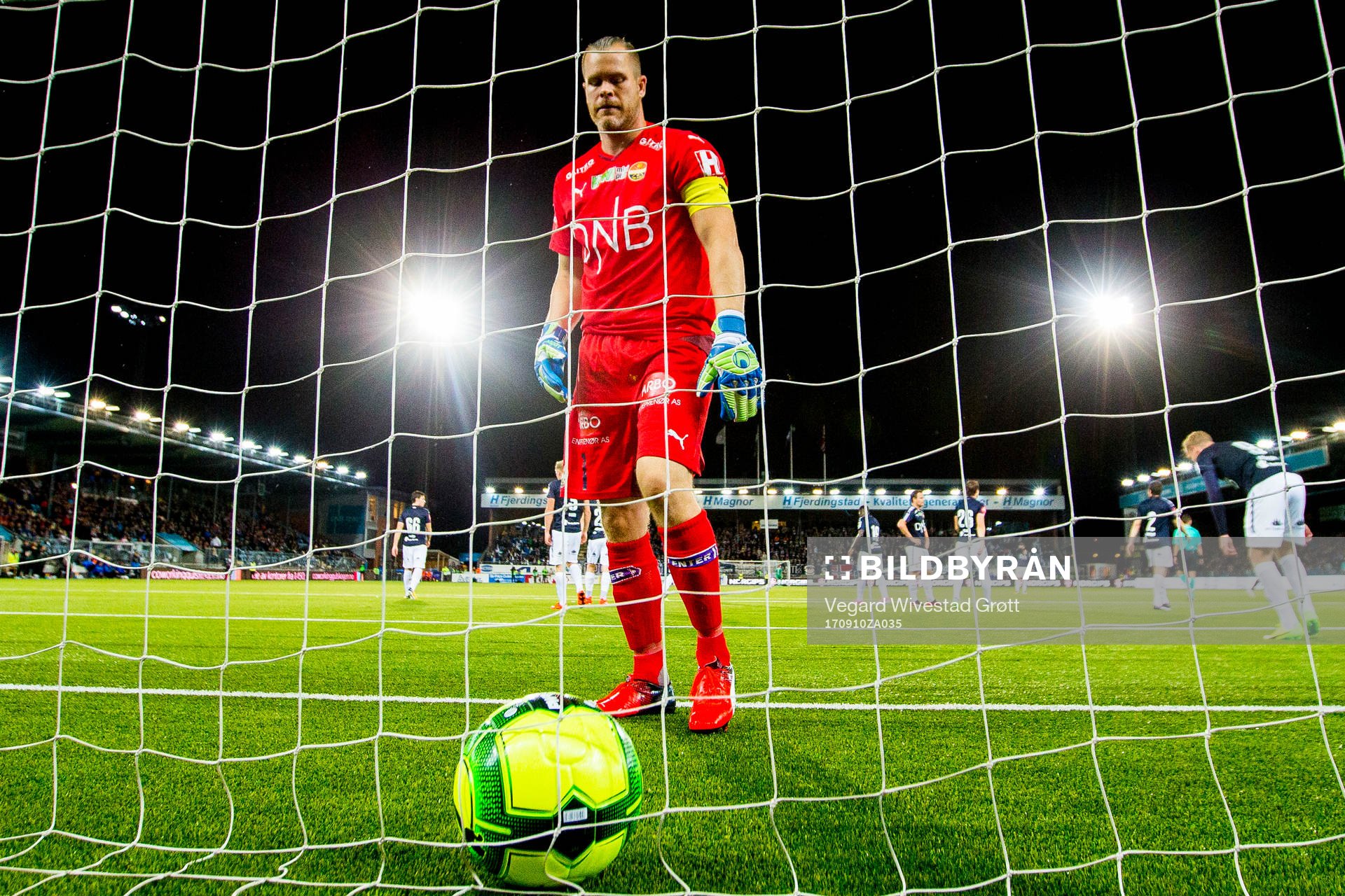 Goalkeeper Espen Bugge Pettersen of Strømsgodset looks