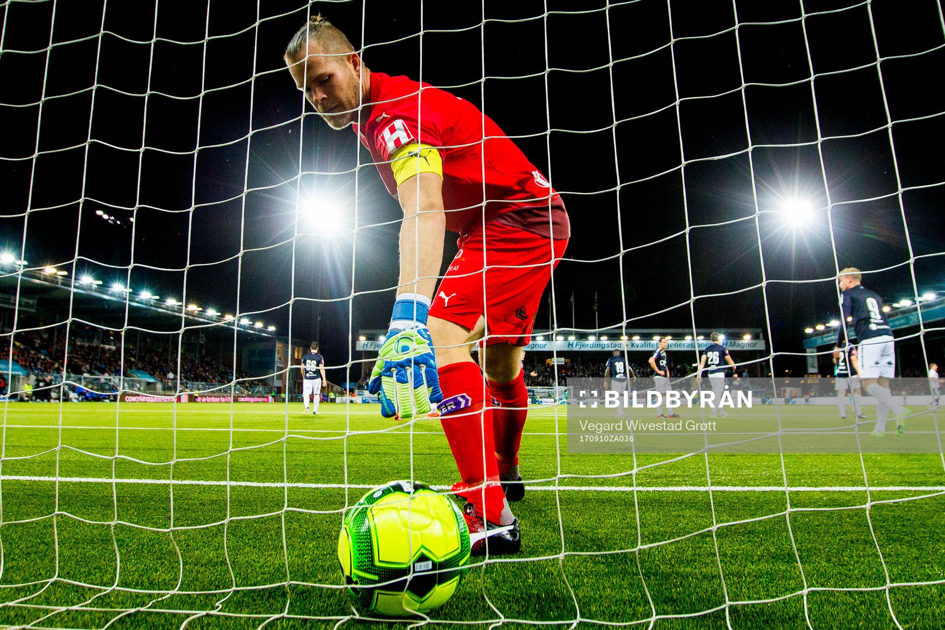 Goalkeeper Espen Bugge Pettersen of Strømsgodset looks