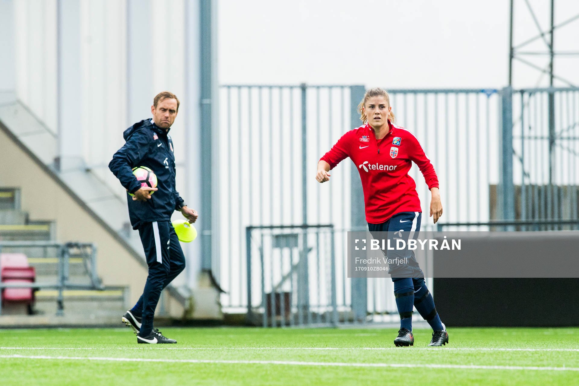 Martin Sjögren, head coach, and Maren Nævdal Mjelde