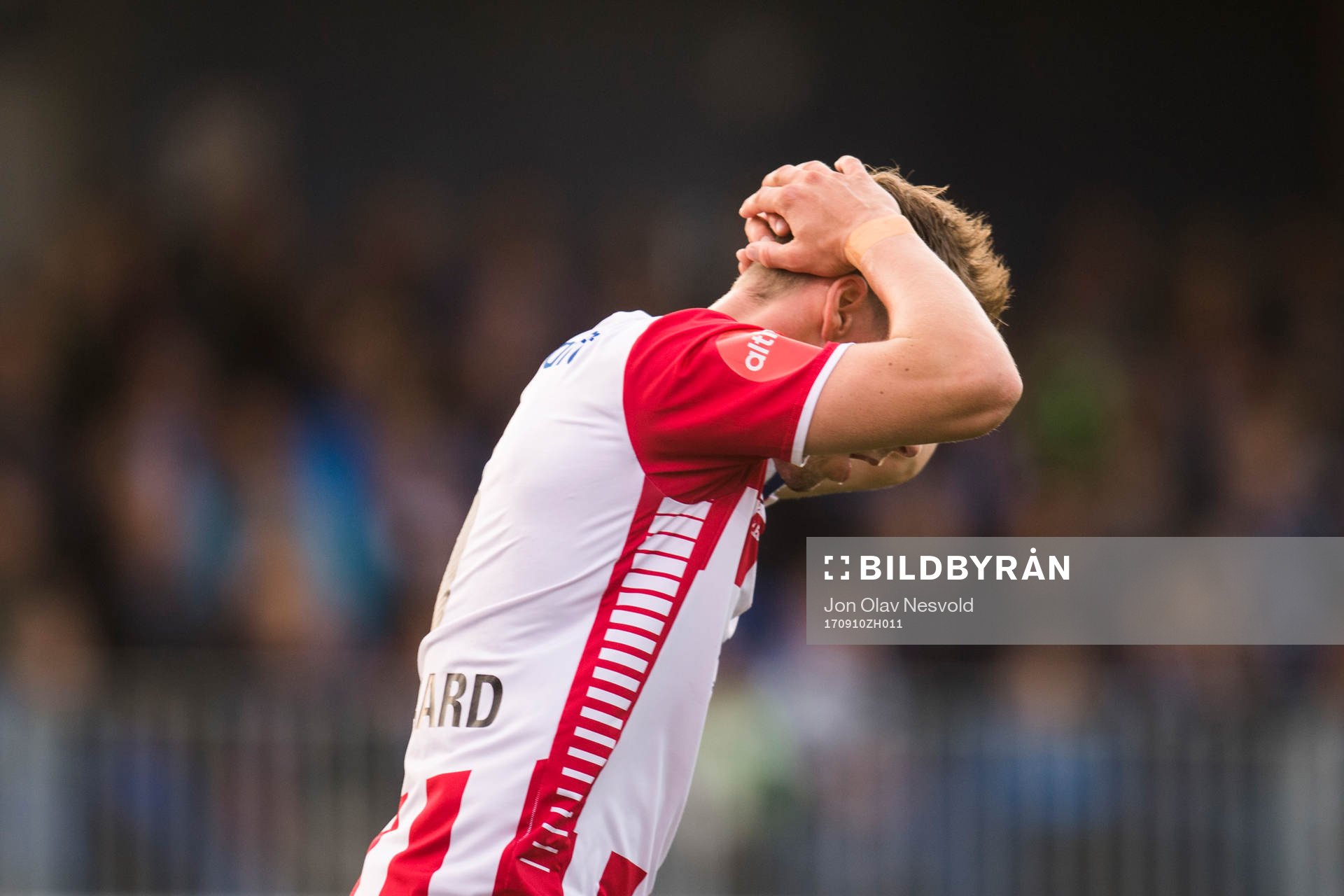 Magnar Ødegård of Tromsø looks dejected