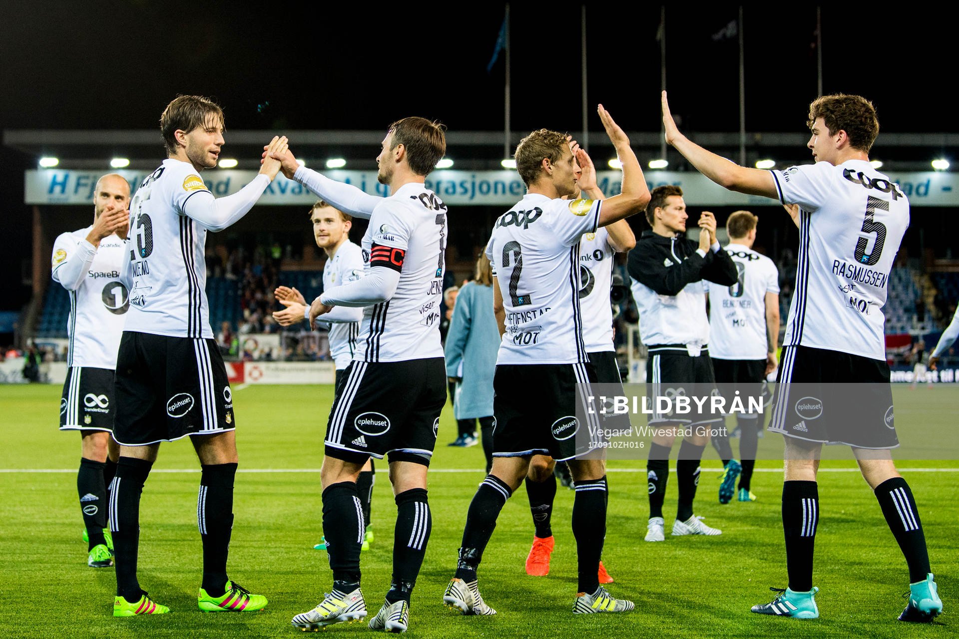 Marius Lundemo of Rosenborg, Mike Jensen, Vegar Eggen