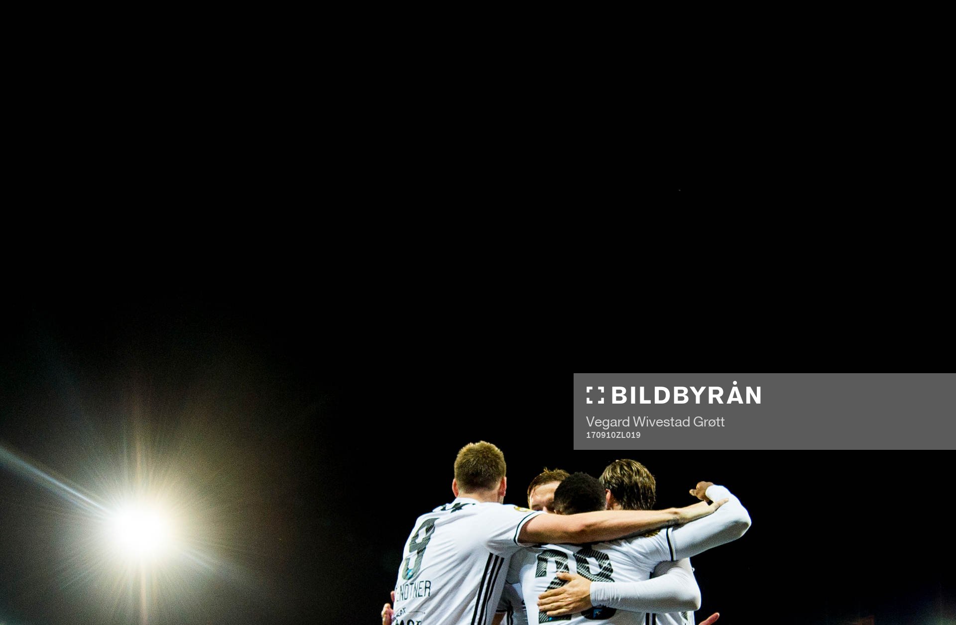 Samuel Adegbenro of Rosenborg celebrates with team mates