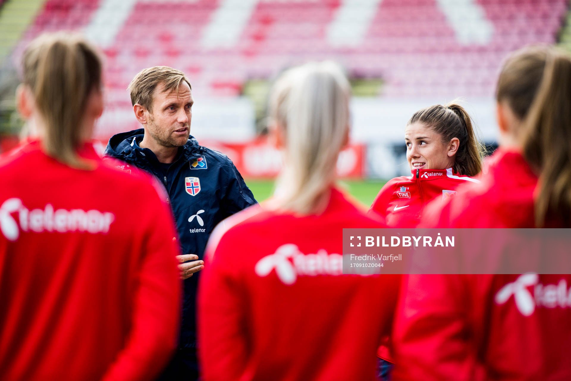 Martin Sjögren, head coach, and Maren Nævdal Mjelde